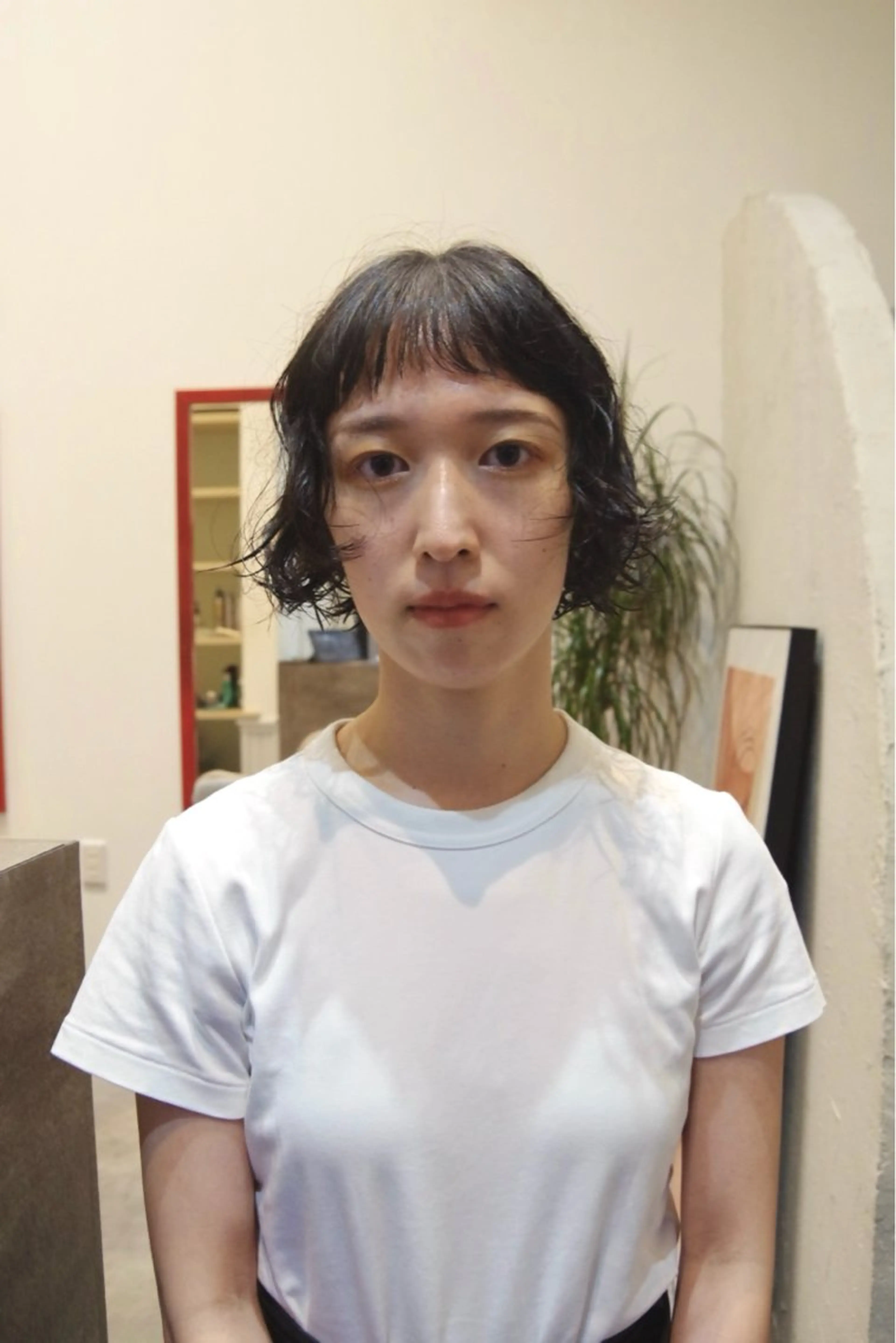 ショート パーマ ボブ 顔まわりレイヤー レイヤーカット Van family所属・ショート& パーマ　坂本のヘアスタイル