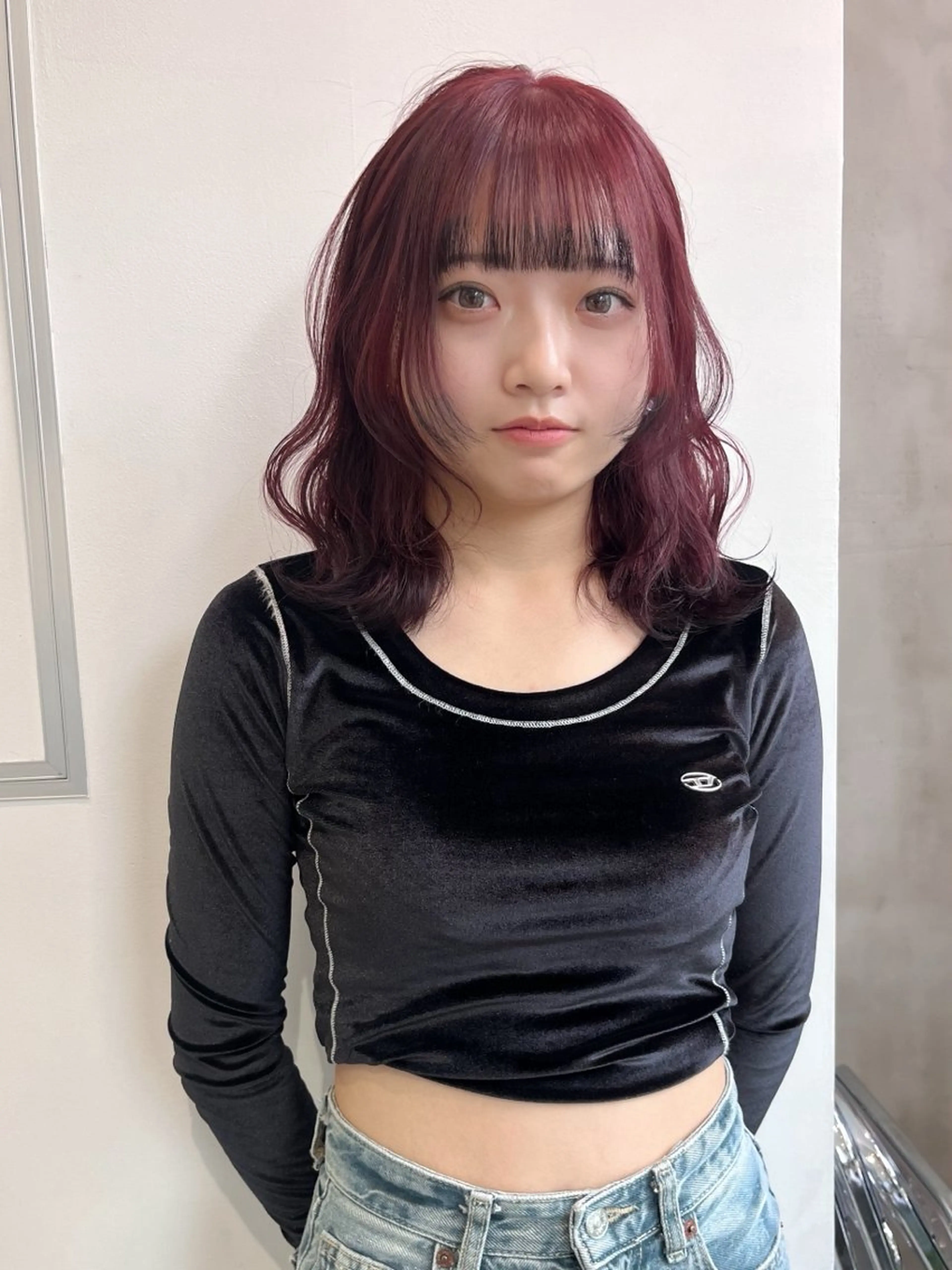 セミロング カラー あ あのヘアスタイル