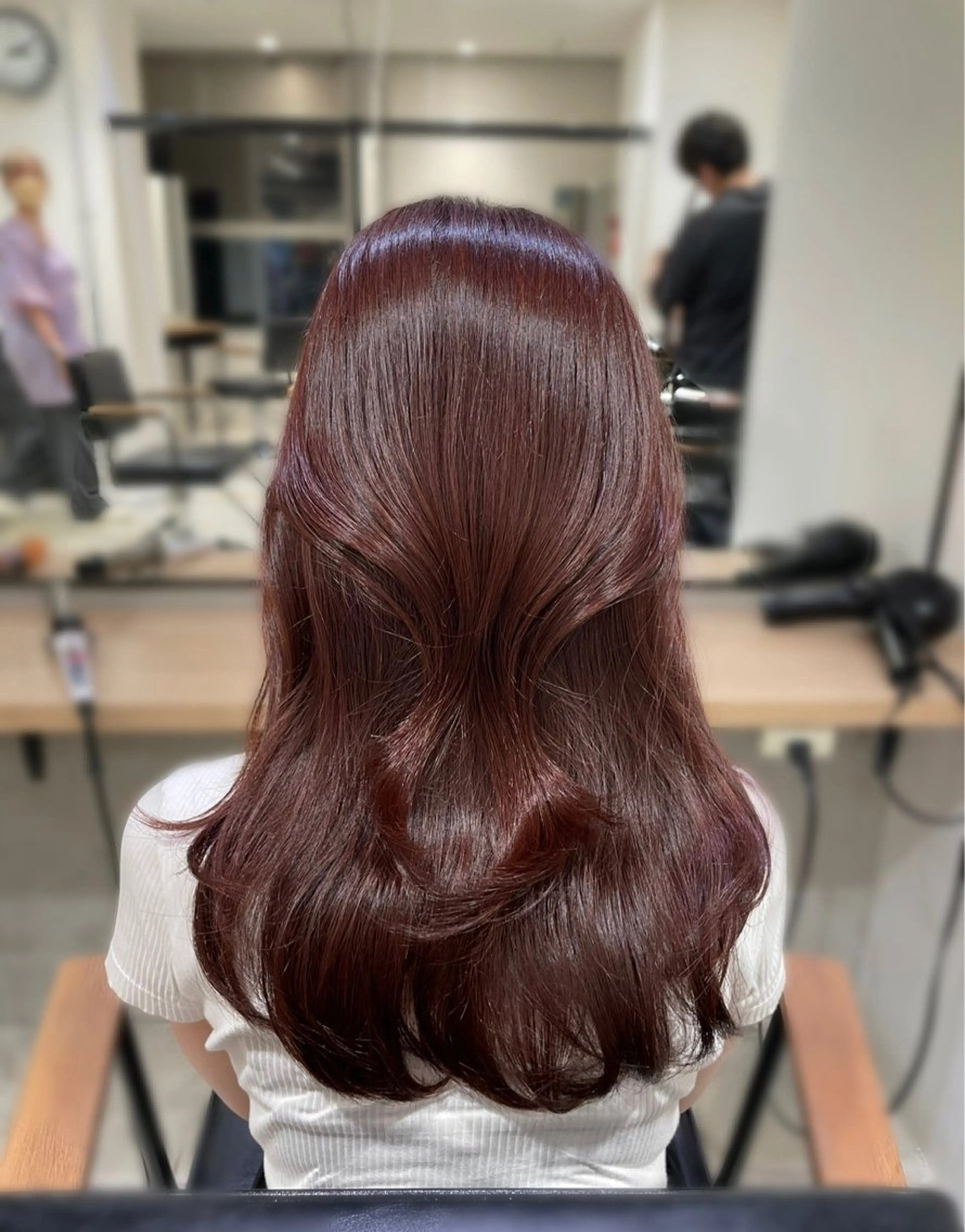 セミロング カラー ブリーチ ブラウンカラー ブリーチなしカラー オレンジ オレンジブラウン Cosmepot所属・戸川凜音 とがわりんねのヘアスタイル