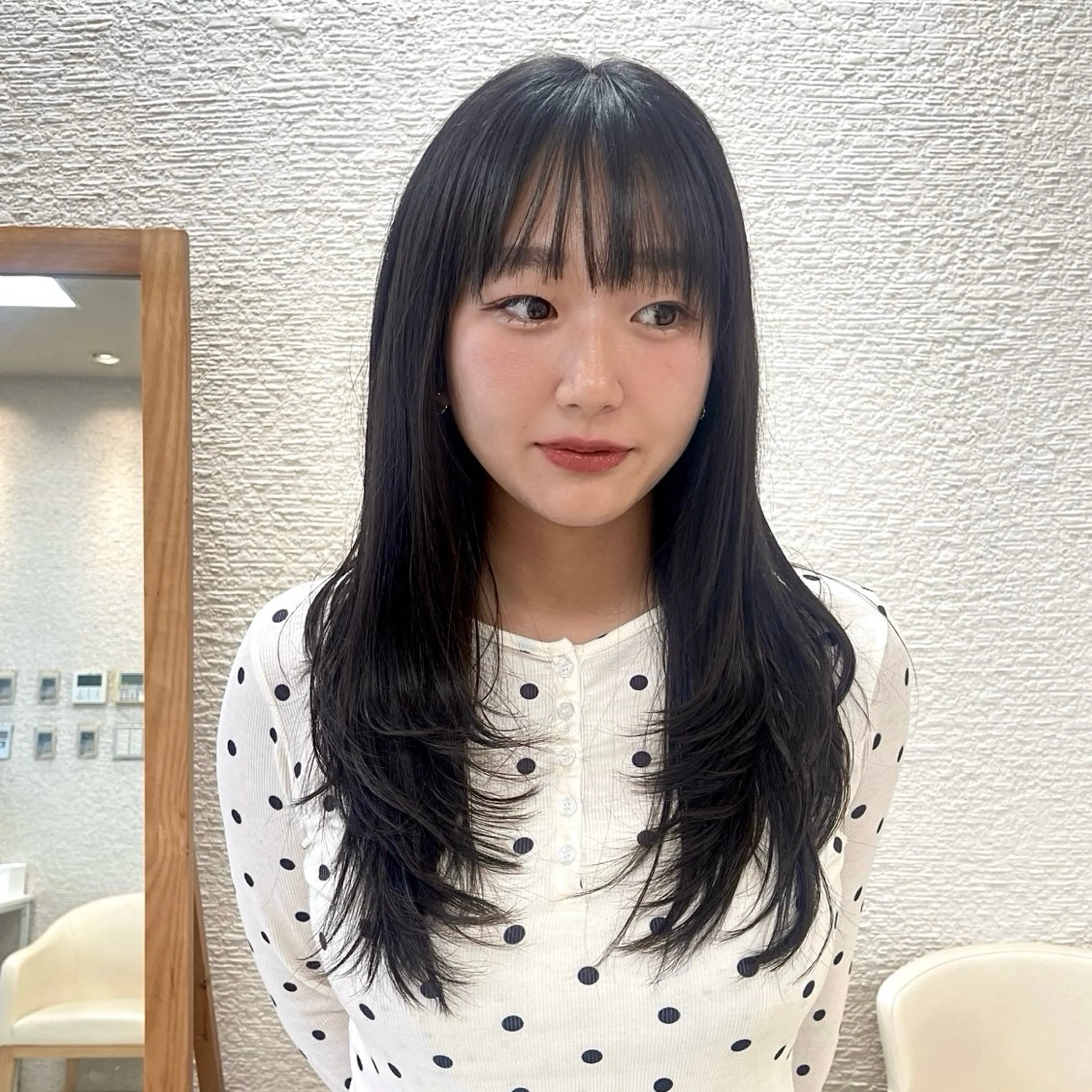 ロング 透明感ワンカラー🎀 レイヤー/AOのヘアスタイル