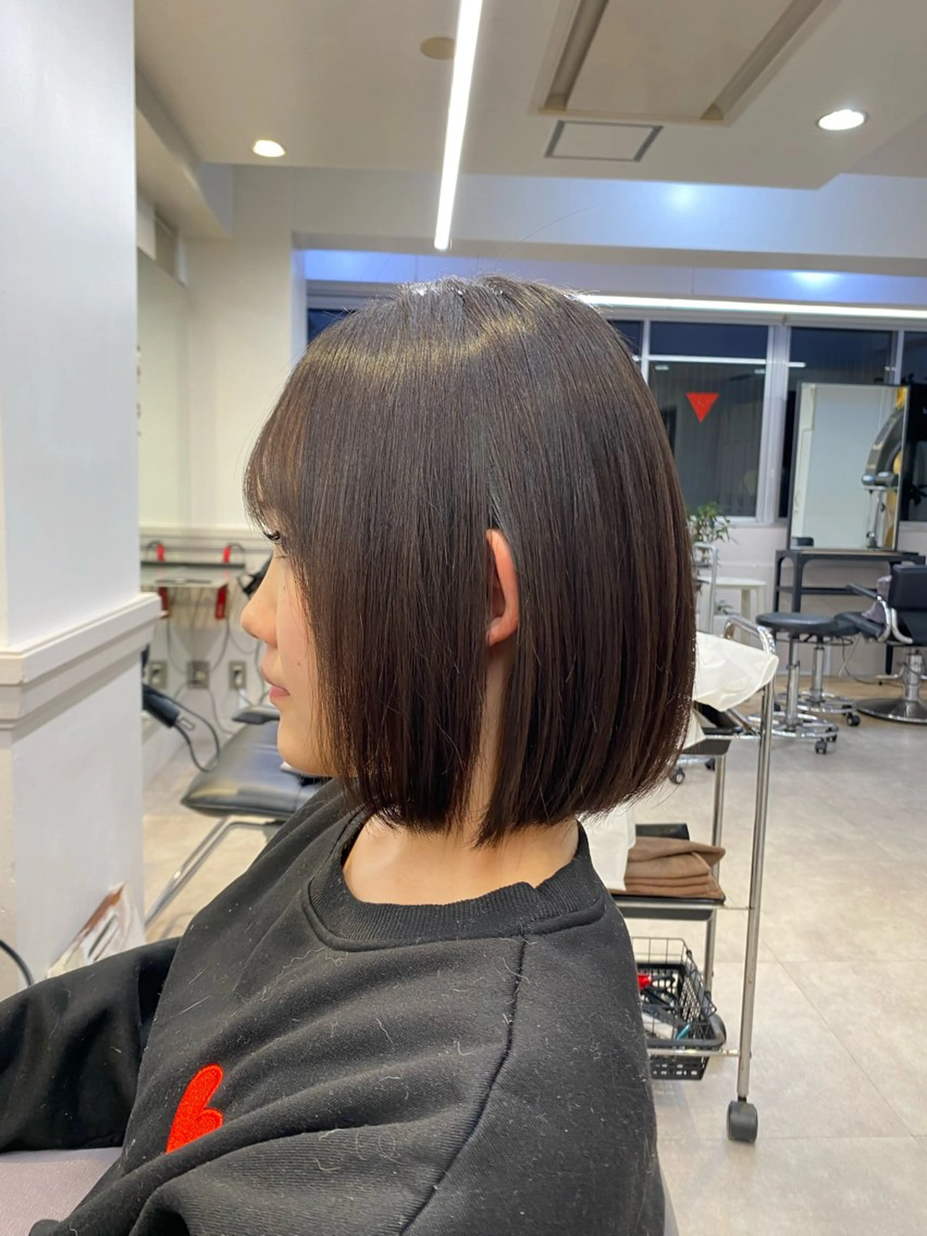 ショート 縮毛矯正 ボブカット/ 尾崎龍聖のヘアスタイル