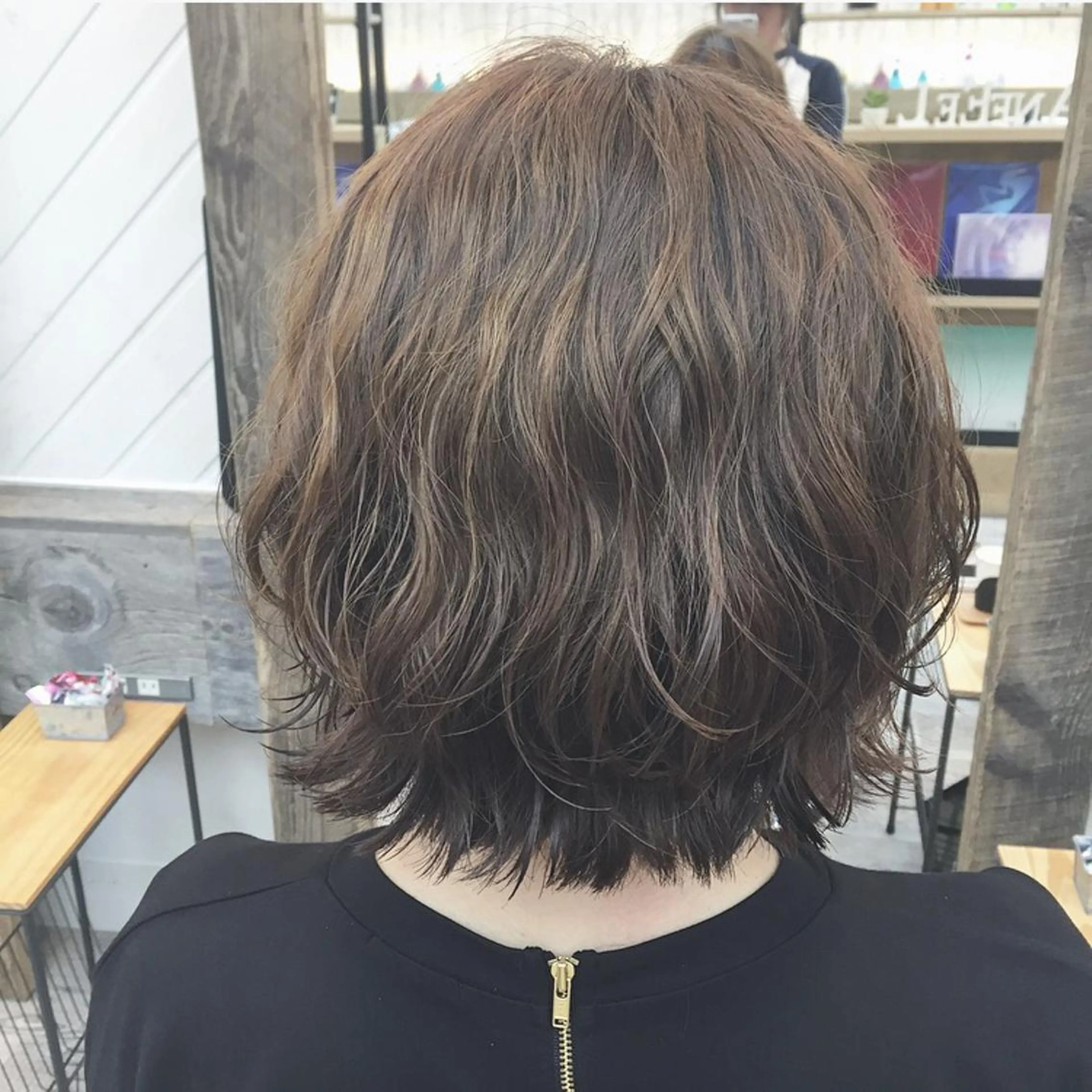 ミディアム パーマ 前髪顔周り✂️店長 ❤️アマミヤ❤️のヘアスタイル