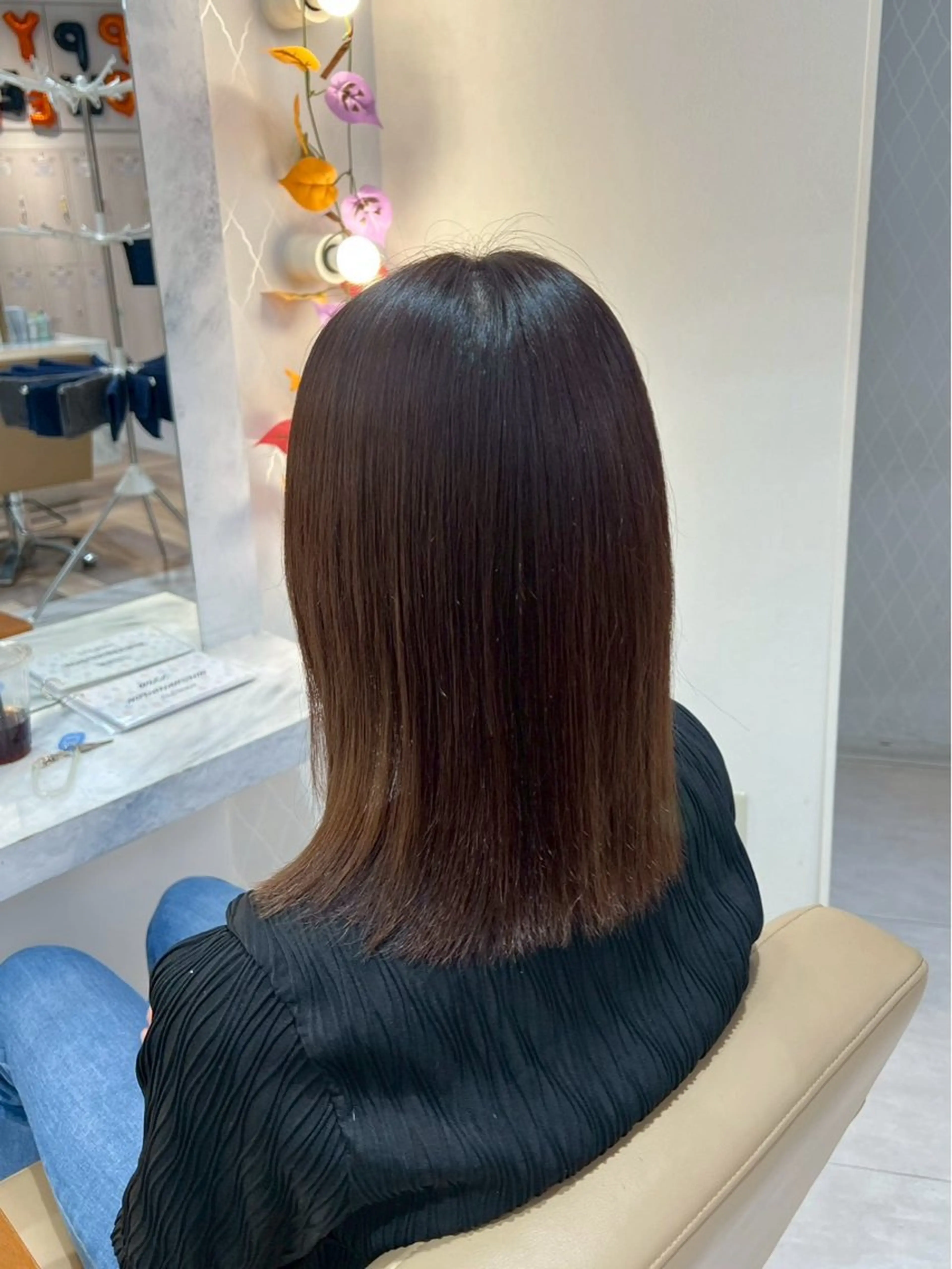 ミディアム 縮毛矯正 新庄 雪乃のヘアスタイル