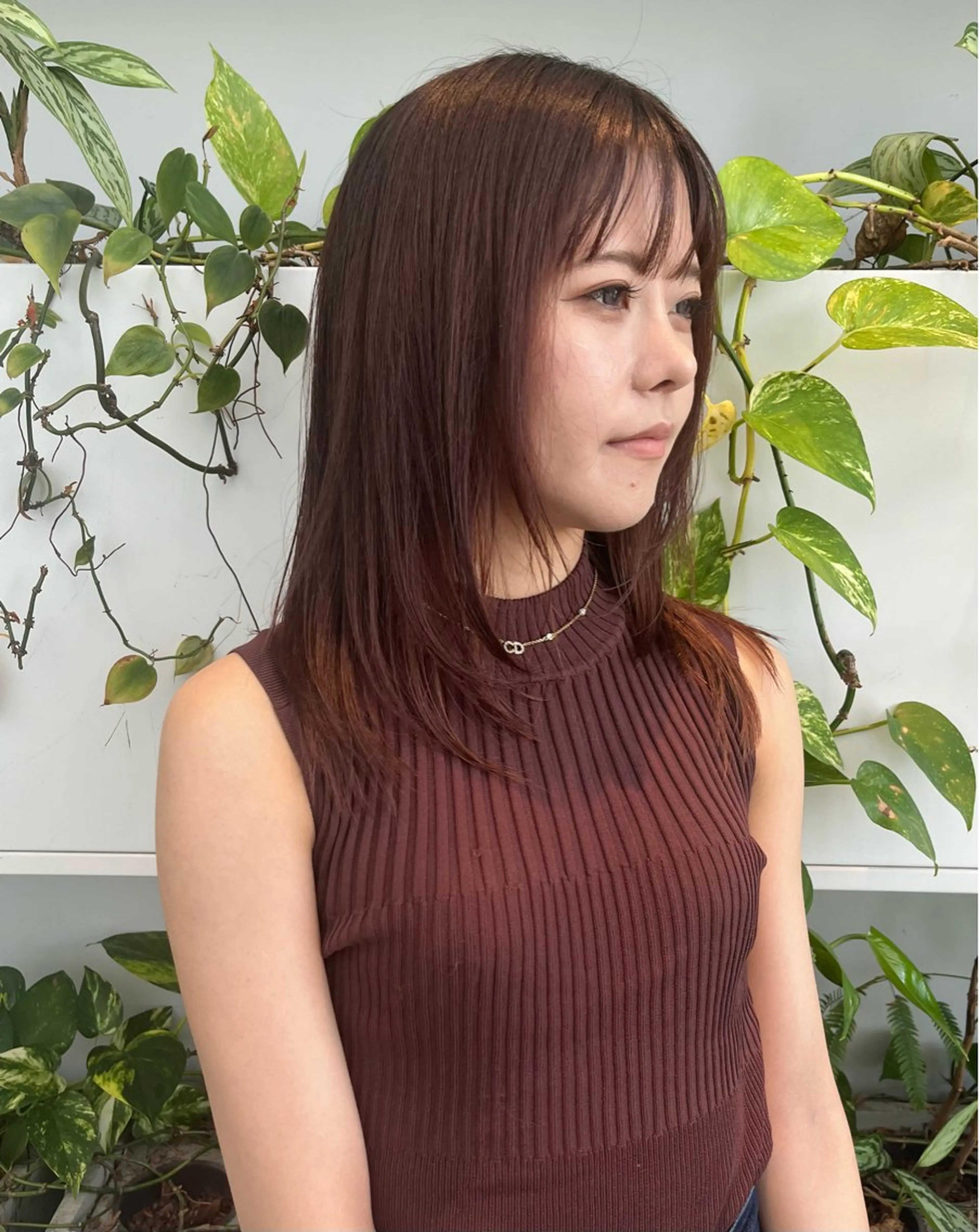 セミロング つぼみ/パーマ ／レイヤー／ボブのヘアスタイル