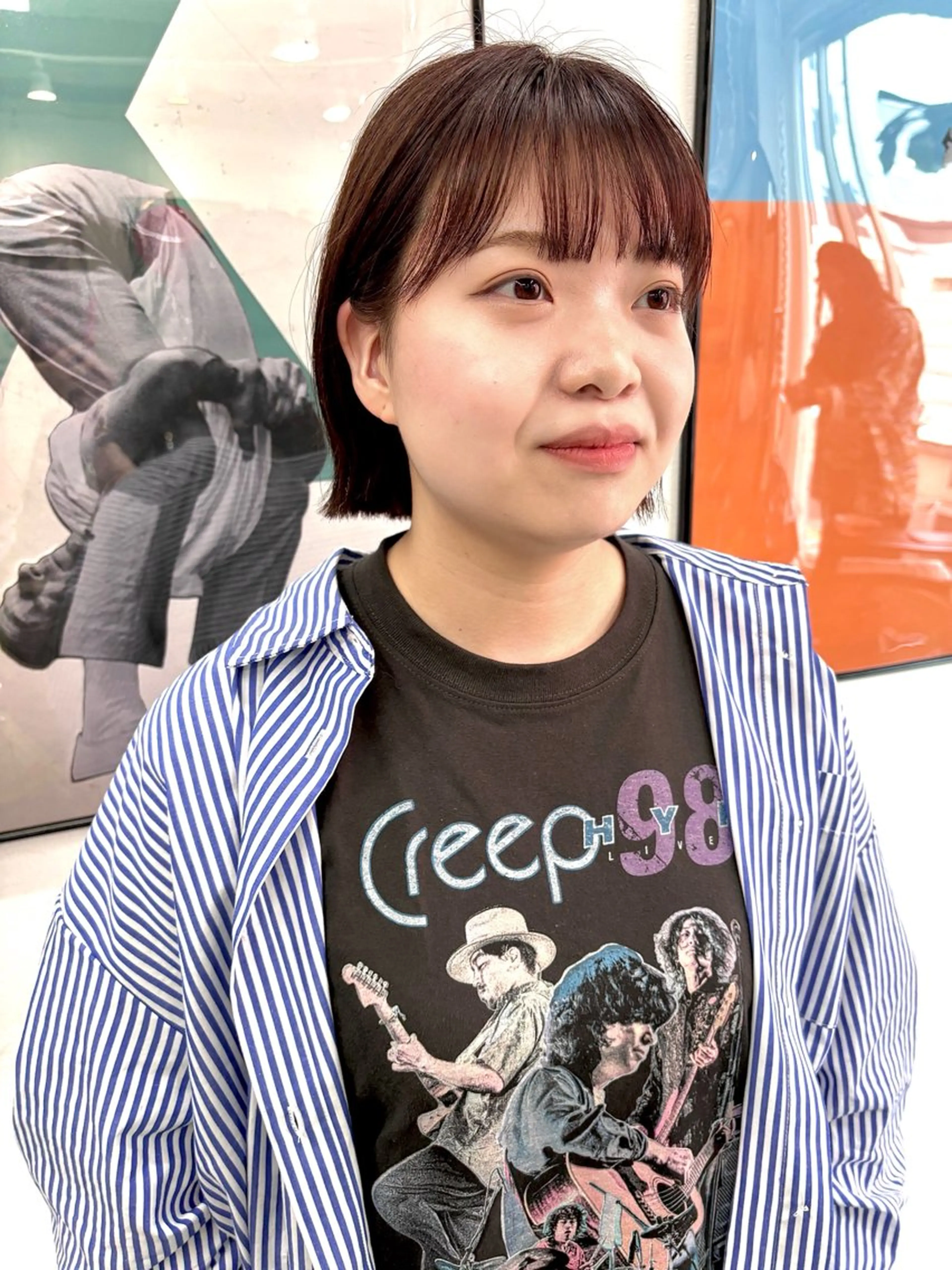 ミディアム カラー ブリーチ ブラウンカラー カシス 透明感カラー ラベンダーカラー 暖色カラー/天神/ ヘイマサクラのヘアスタイル