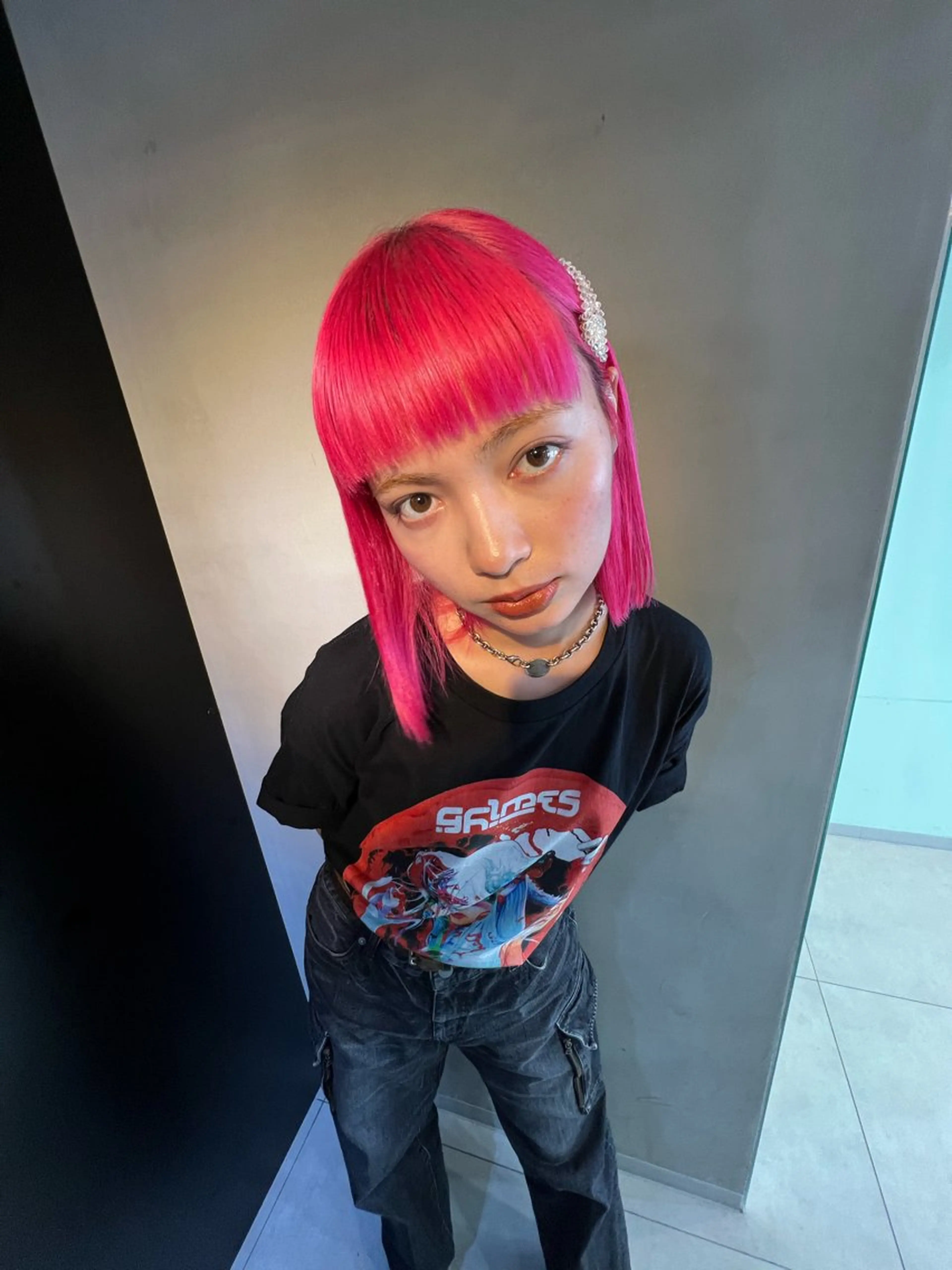 ミディアム カラー 長江 績のヘアスタイル