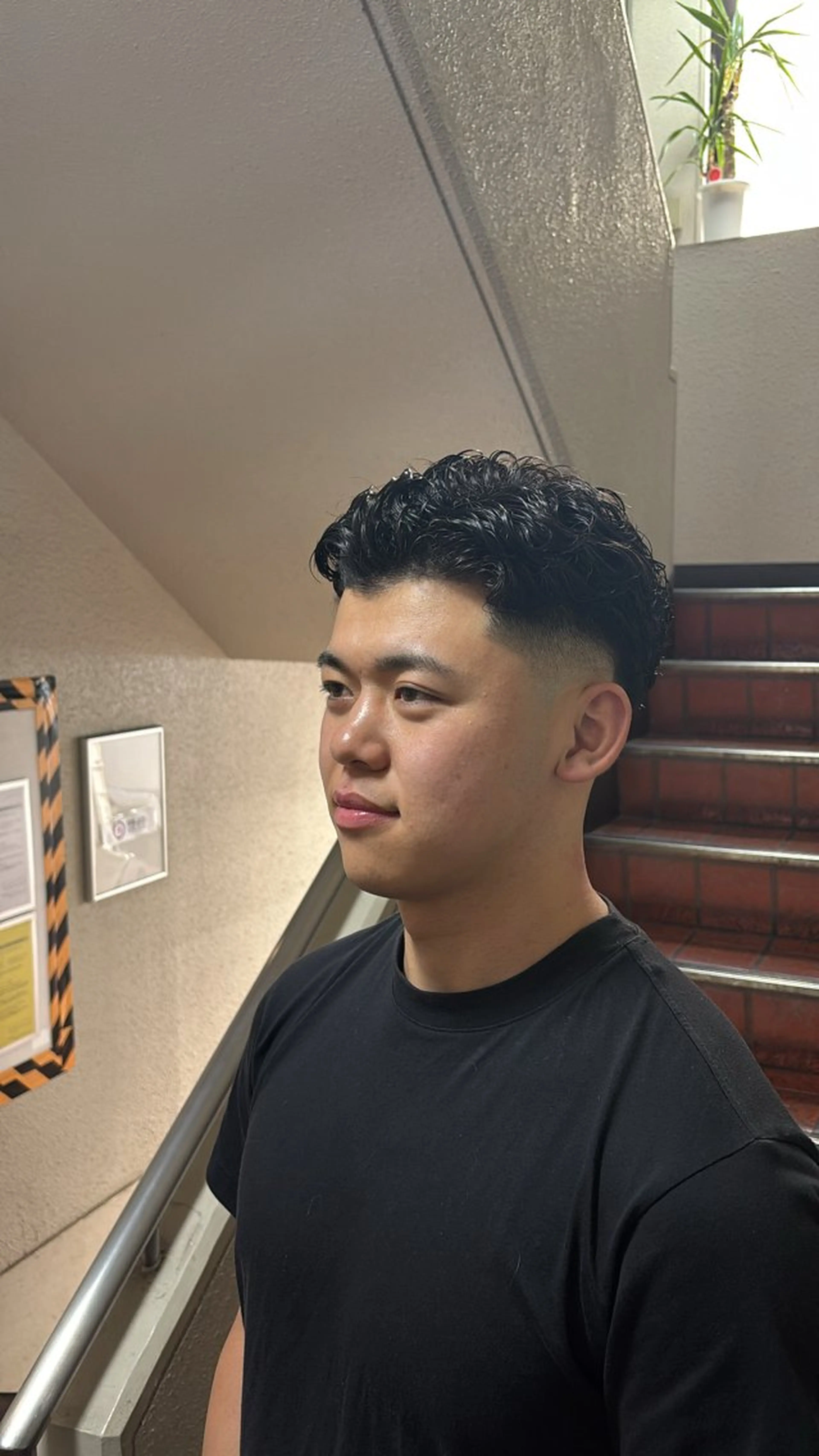 ショート メンズ カット パーマ 洛樹 /海外スタイル /フェード/パーマのヘアスタイル