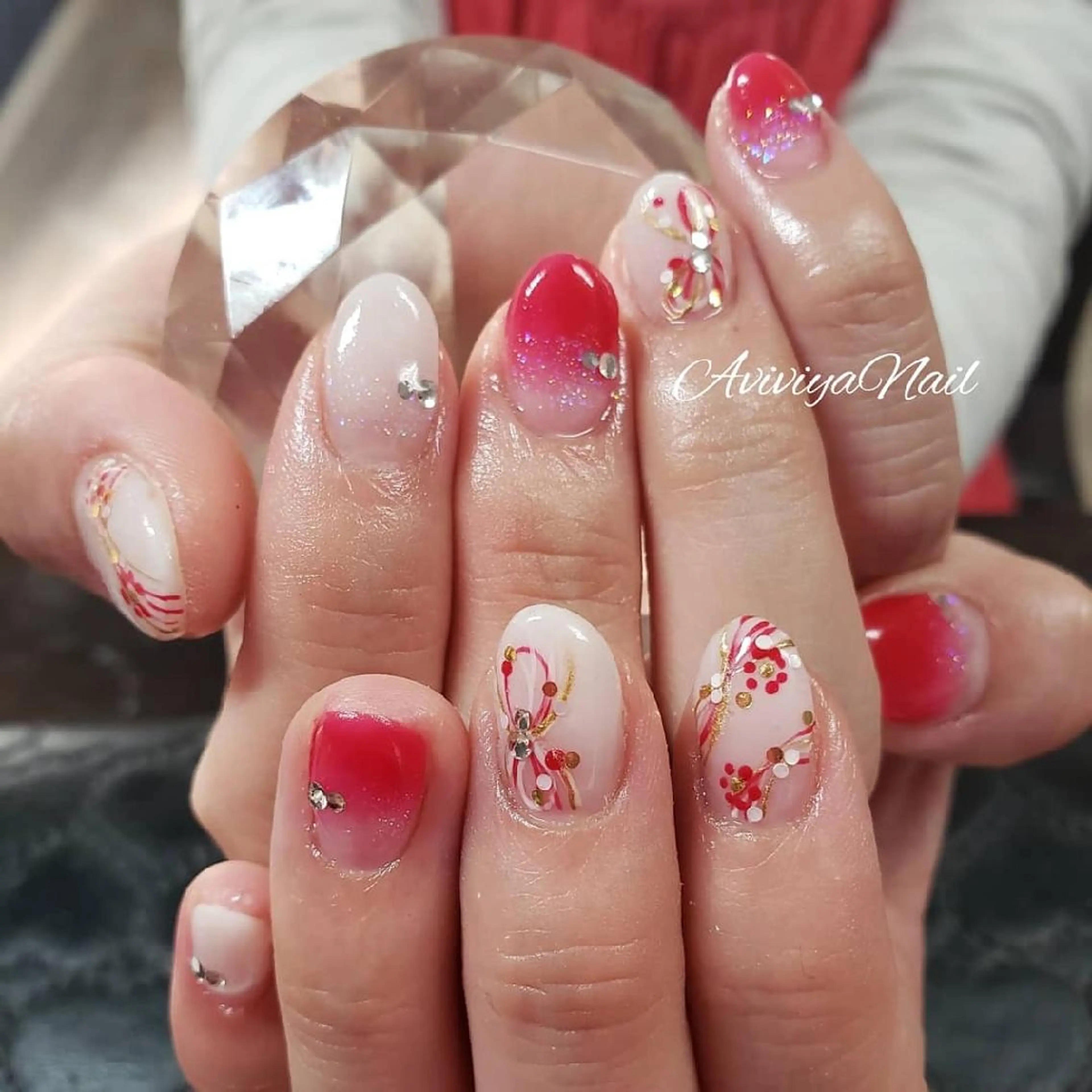 ミディアム ネイル ブライダルネイル AviviyaNail所属・kubo ayaのネイルデザイン