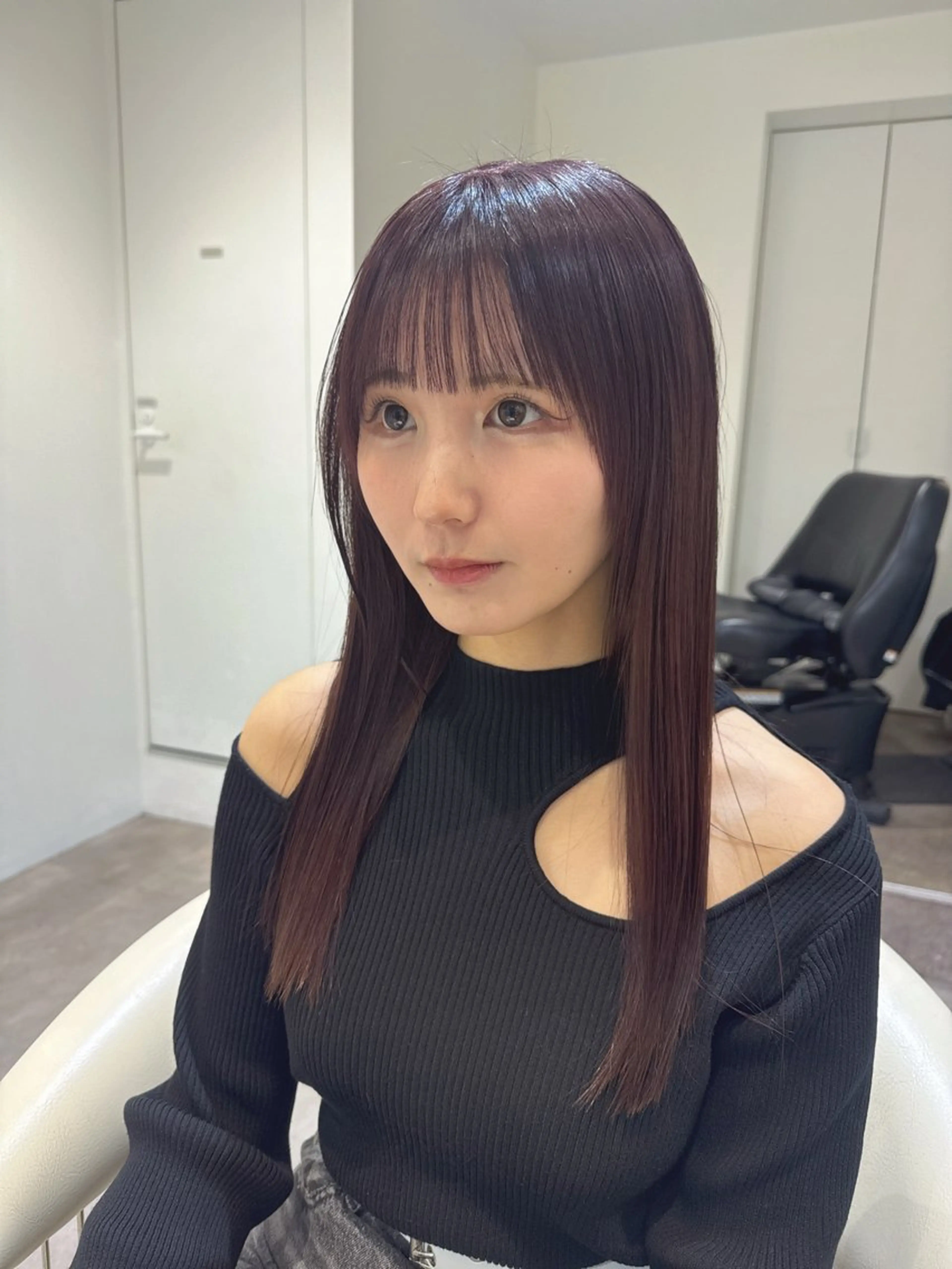 セミロング カラー 透明感カラー グレージュ バイオレットカラー バイオレットグレージュ 髪質改善 カット ヘアカラー トリートメント 💎透明感カラー特化 💎TAISEIのヘアスタイル