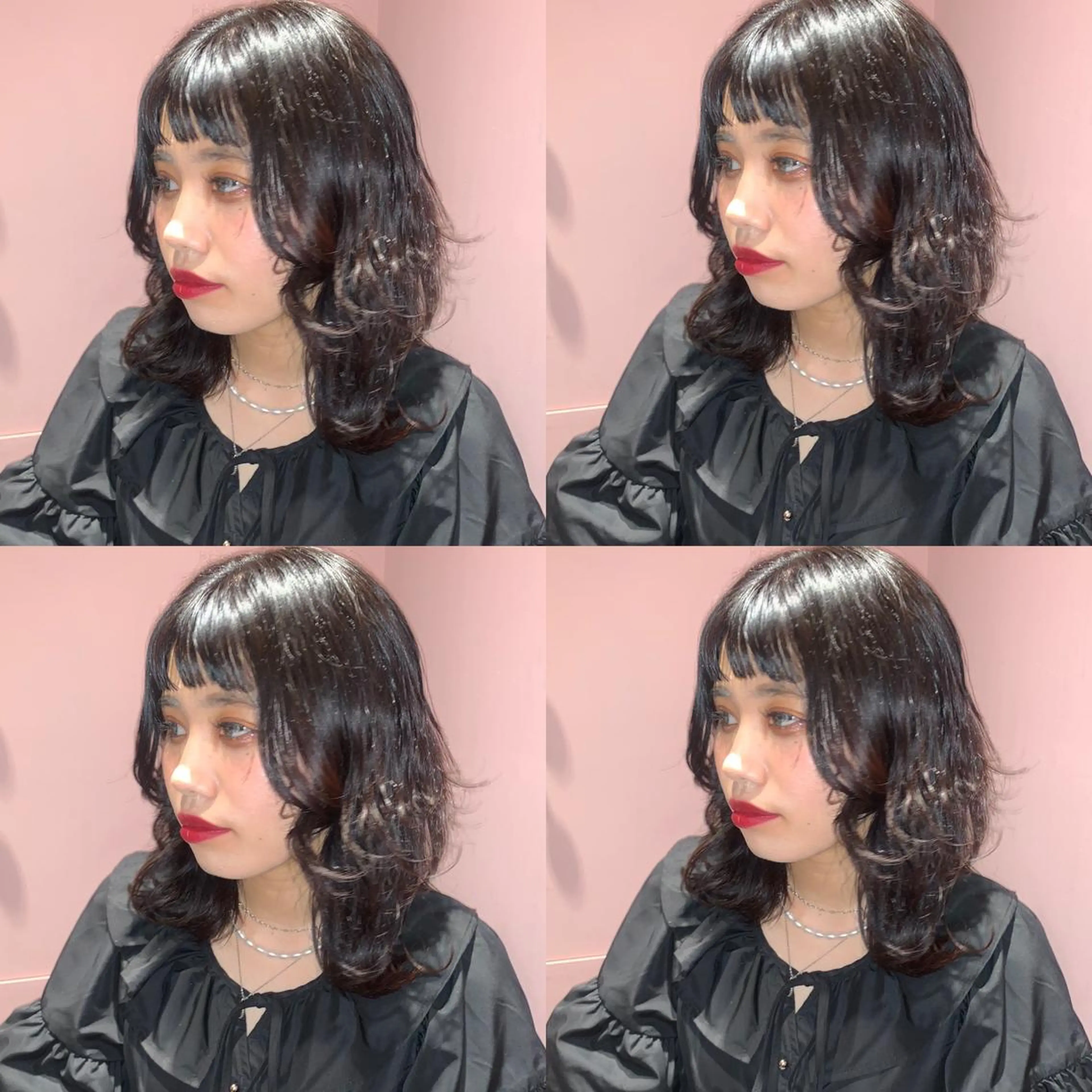 ミディアム ウルフカット ヘアカラー トリートメント プルエクステ 🖤MIYUのヘアスタイル