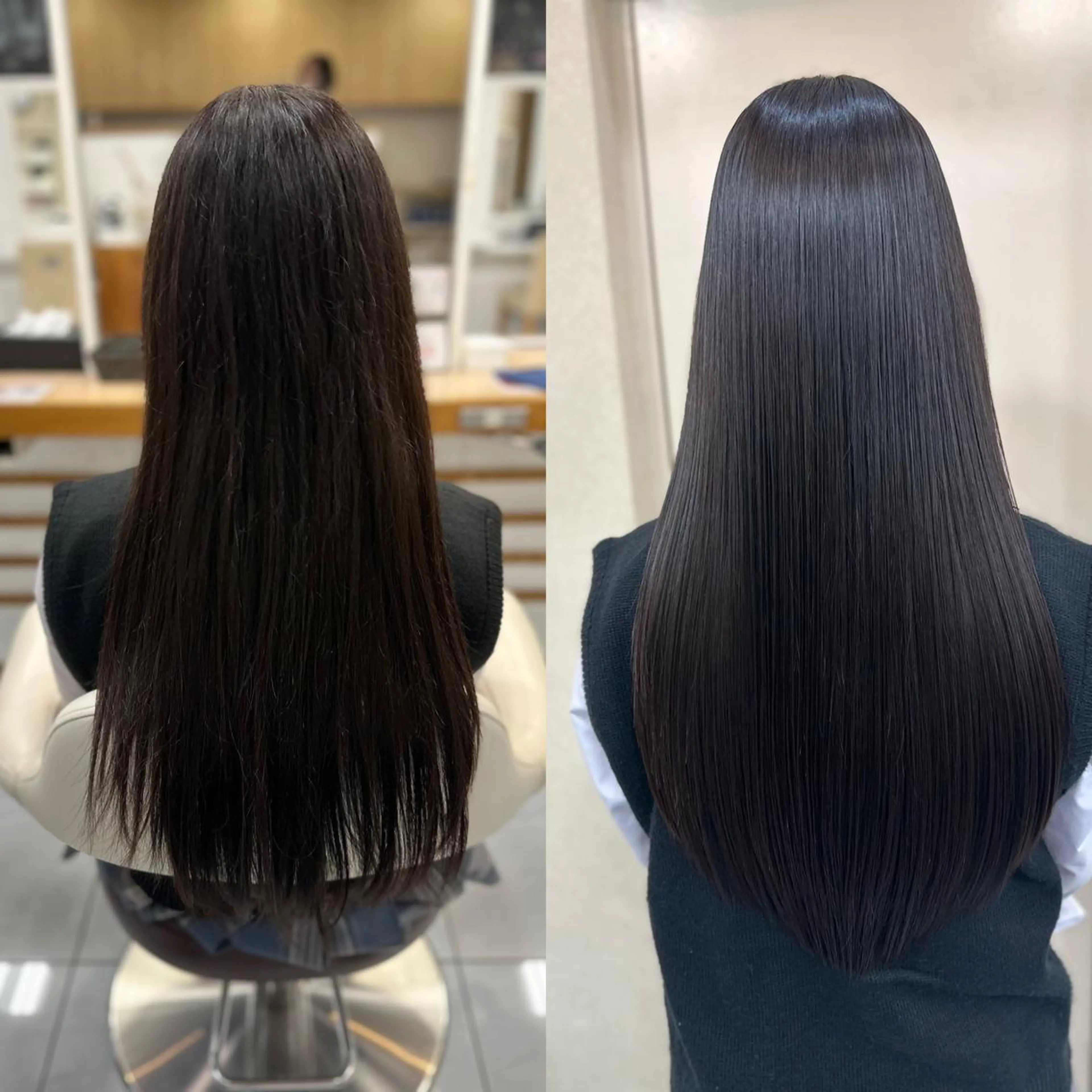 ロング パーマ 縮毛矯正 トリートメント 髪質改善/縮毛矯正 /ブリーチ矯正/岡部のヘアスタイル