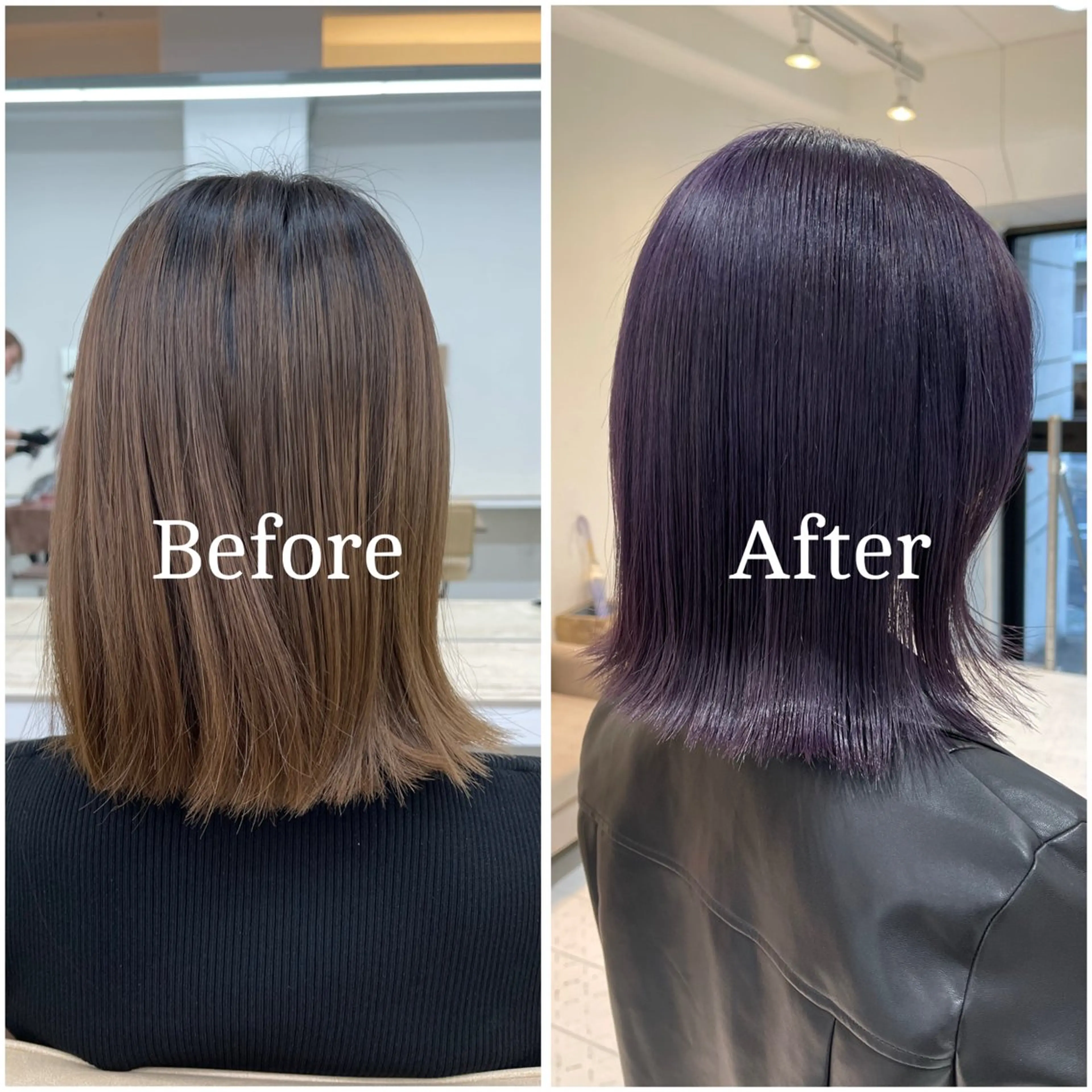 セミロング カラー ブリーチ デザインカラー 似合わせカット 縮毛矯正 ムラ修正/ ハイトーン💖Riaのヘアスタイル