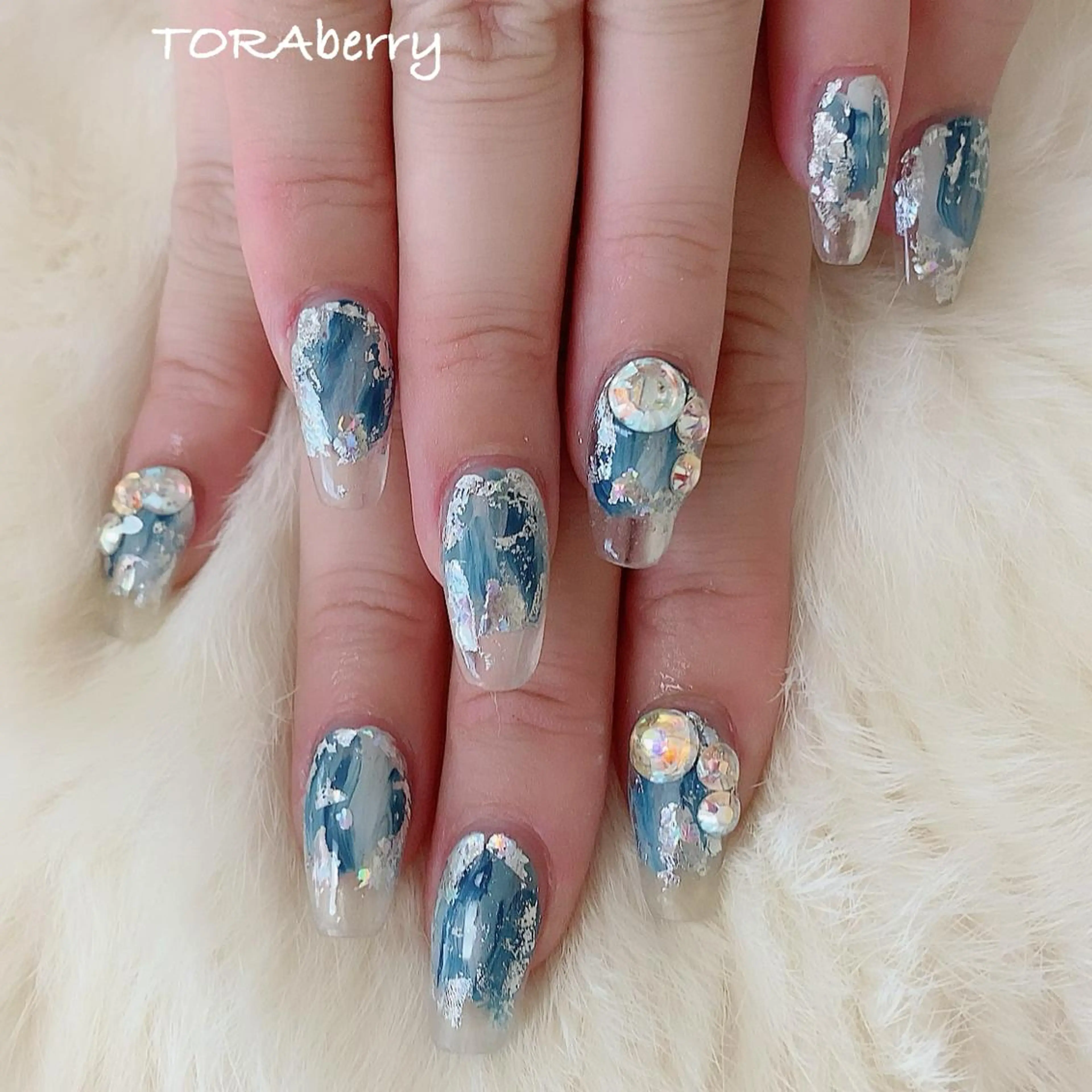 ネイル 長さ出し ハンドネイル ネイリスト なつみのネイルデザイン