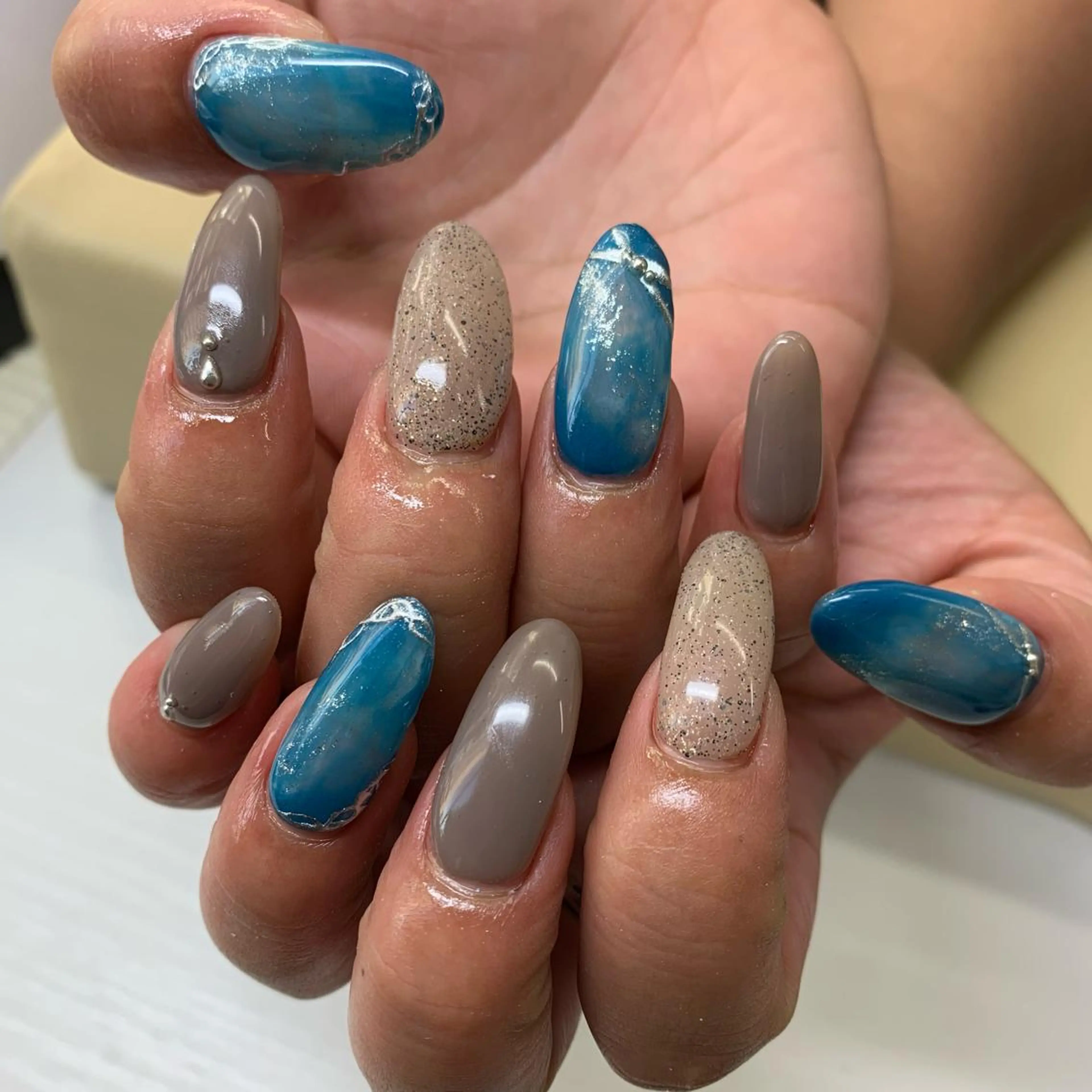 ネイル ハンドネイル καρδιά -ｶﾙﾃﾞｨｱ-のネイルデザイン