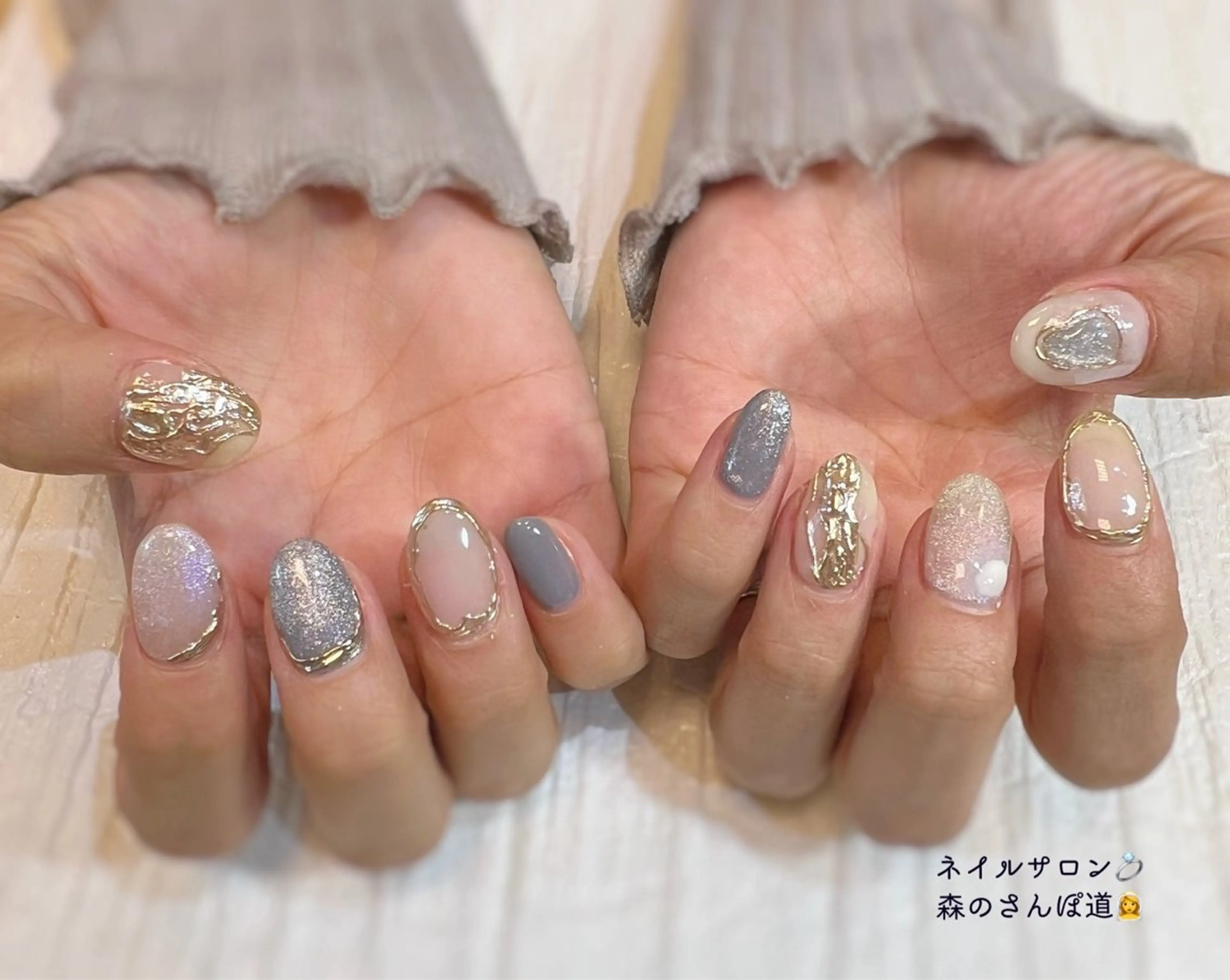 ネイル ハンドネイル 森のさんぽ道所属・ショートネイル 森のさんぽ道のネイルデザイン