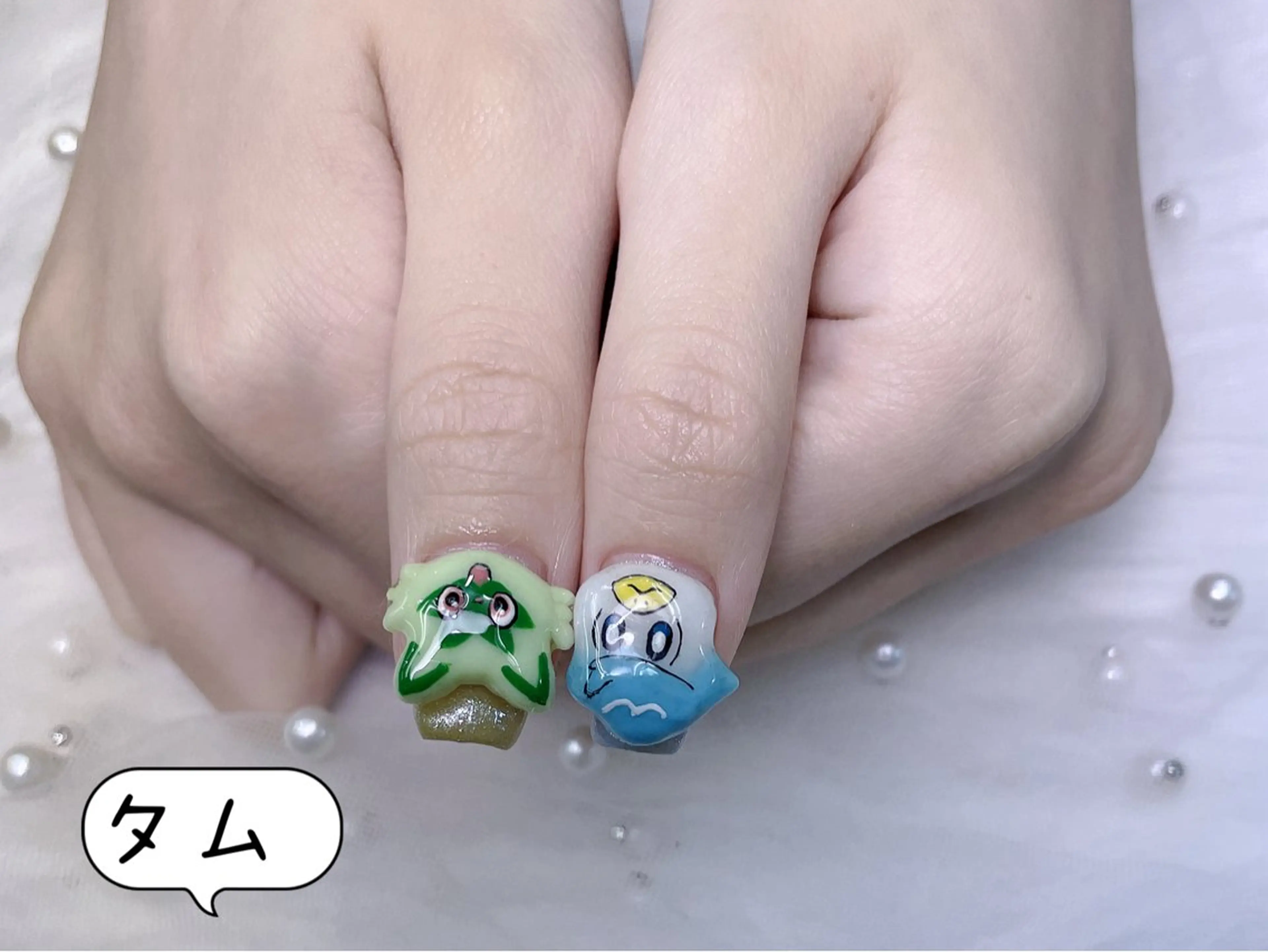 ネイル ハート 韓国ネイル スカルプネイル 夏ネイル ワンホンネイル Melody Nail所属・Melody 3D/スカルプ専門店のネイルデザイン