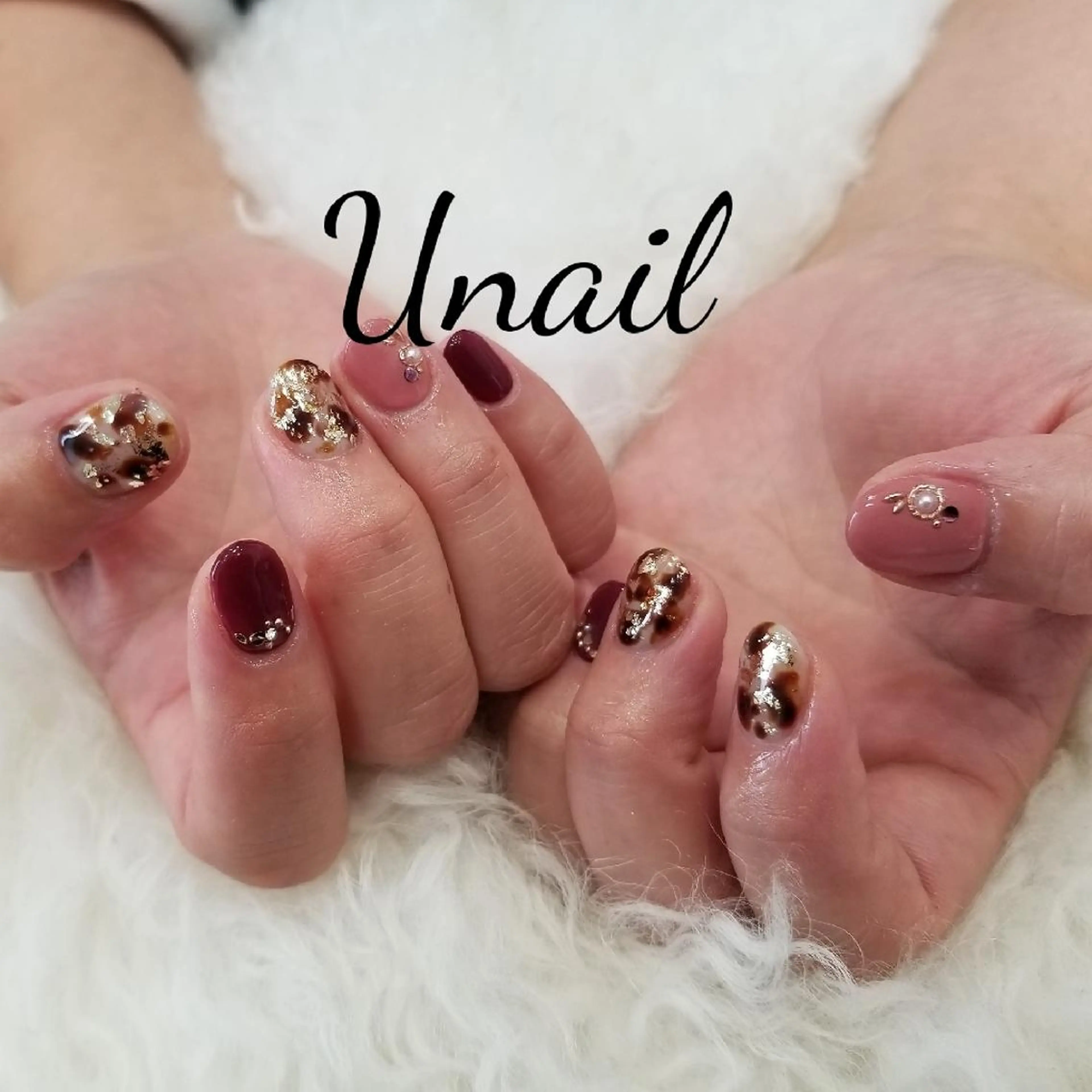 ネイル べっ甲ネイル U nail所属・高橋 千恵のネイルデザイン