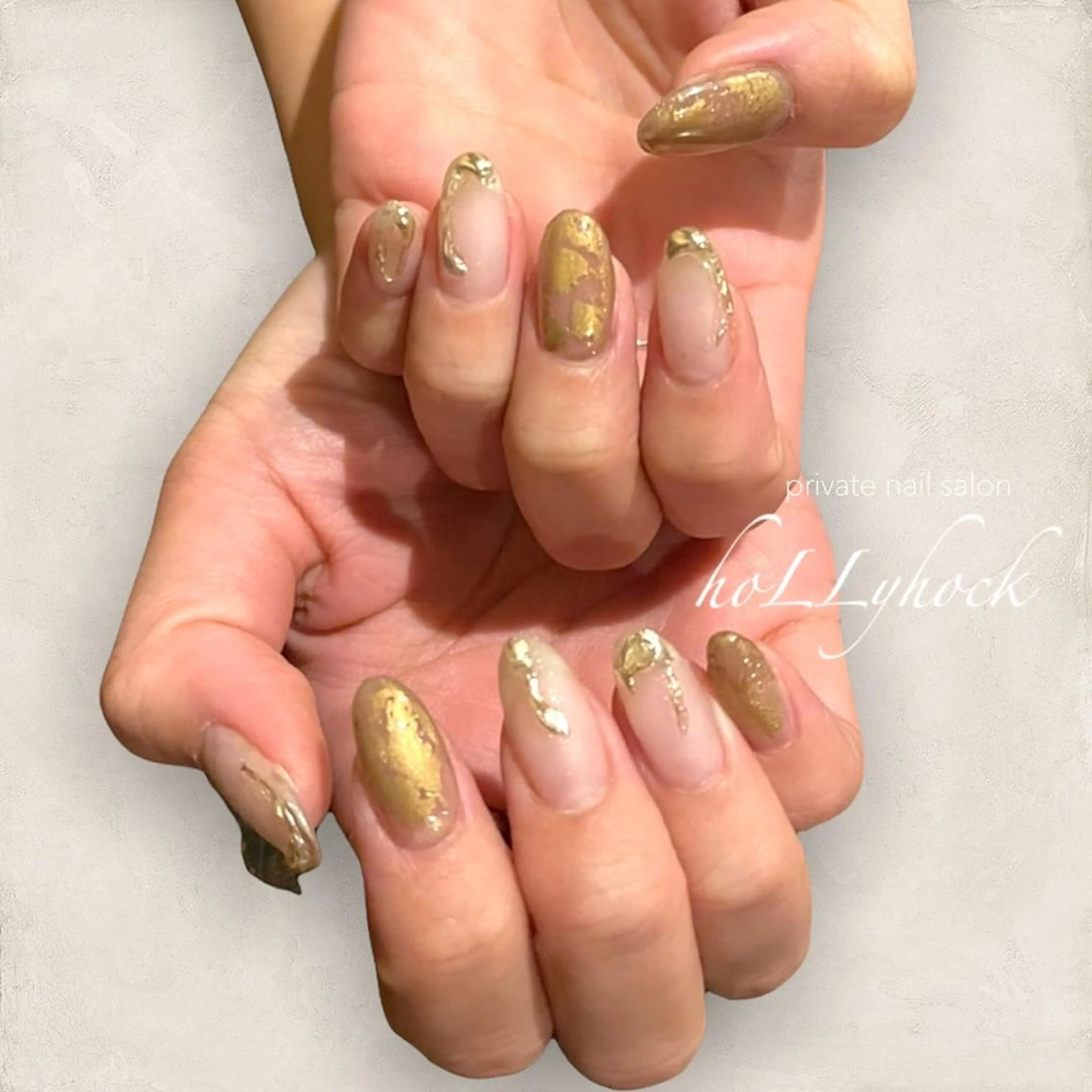 ネイル アートネイル フラッシュネイル マグネットネイル ニュアンスネイル nail salon hoLLyhockのネイルデザイン