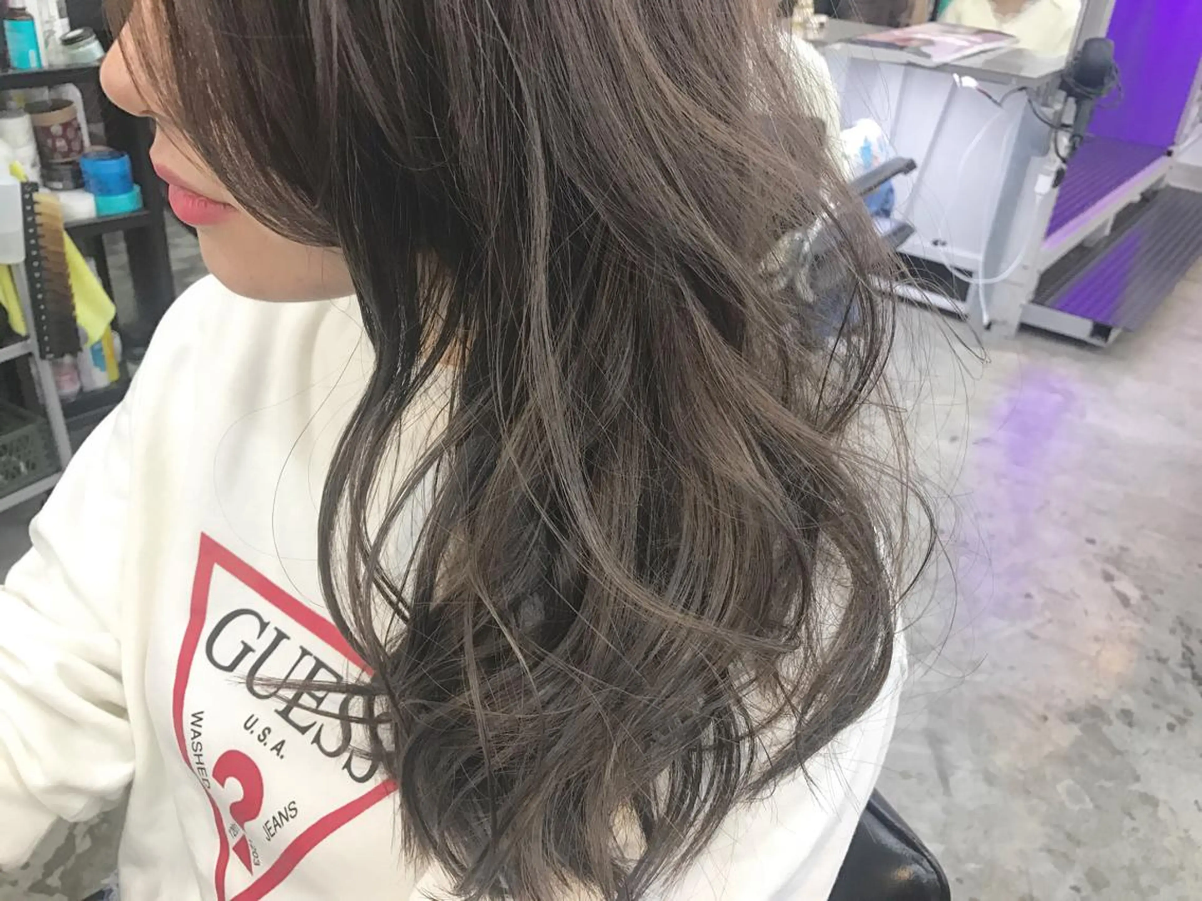 ロング カラー 透明感カラー ハイライトカラー イルミナカラー ハイライト 透明感カラー× レイヤーカット✨高梨のヘアスタイル