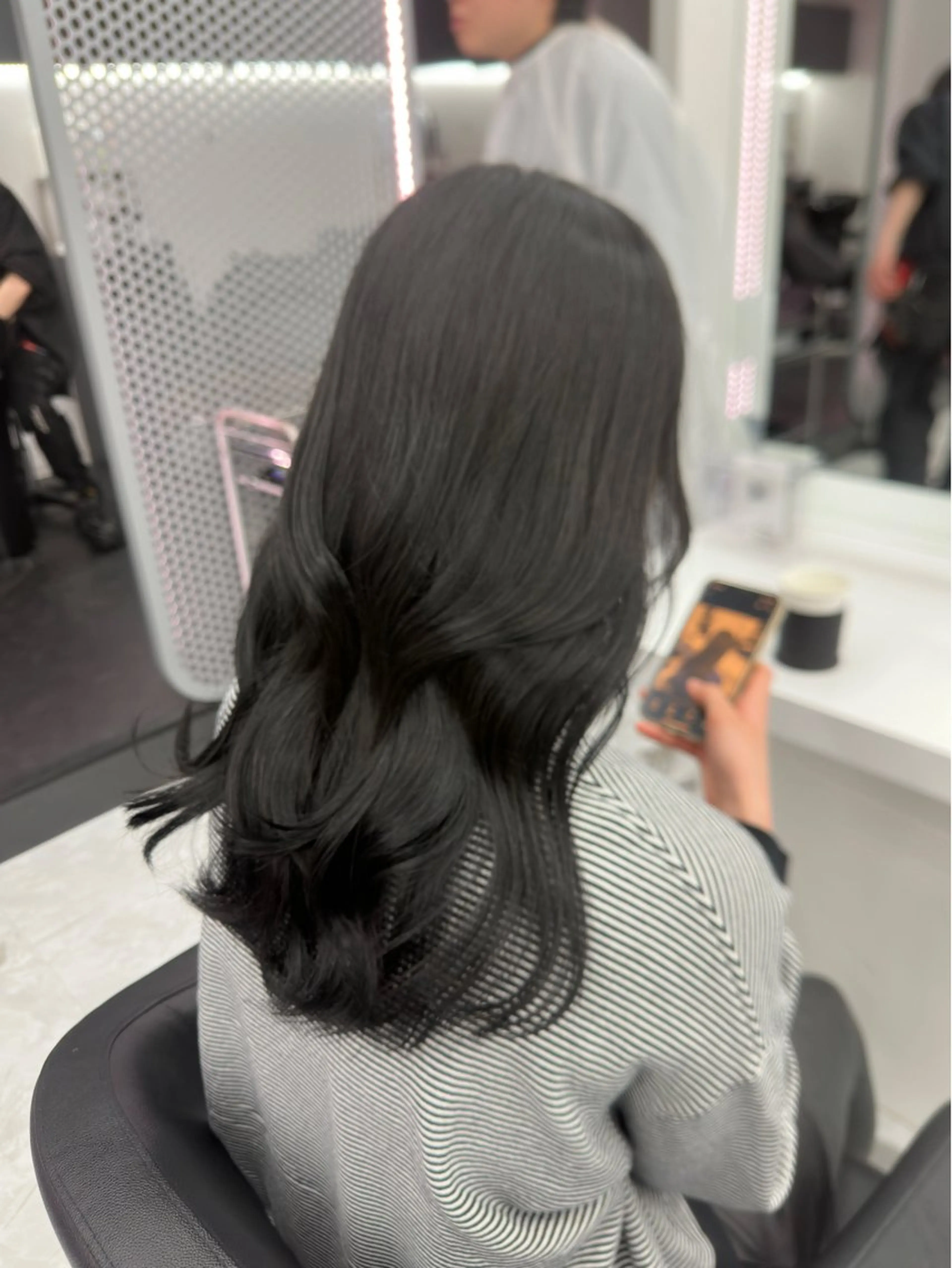 ロング カラー パーマ ヘアアレンジ メンズ キッズ ♥️韓国ヘア レイヤー♥️ゆりのヘアスタイル