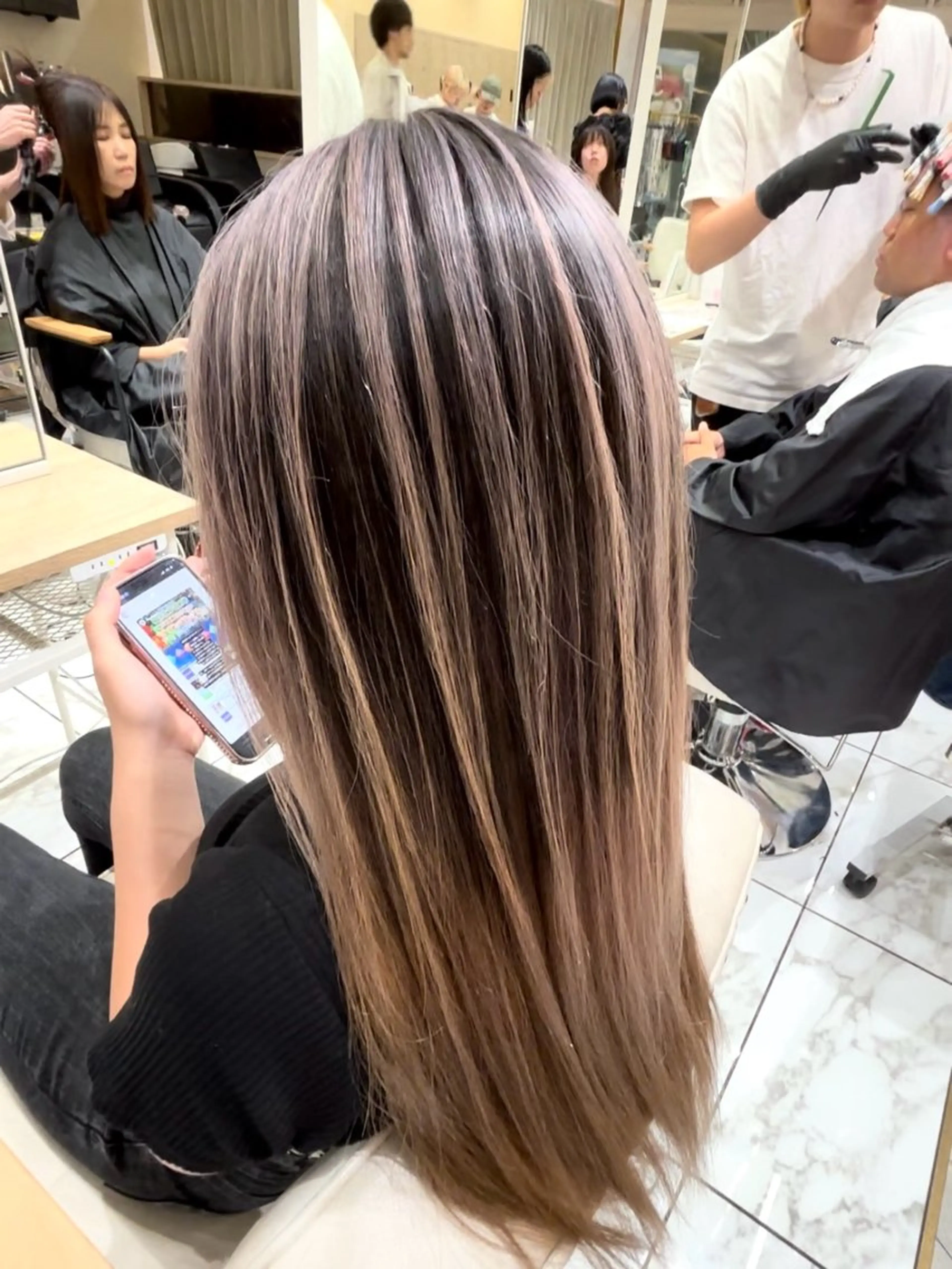 カラー バレイヤージュ カット ヘアカラー トリートメント 🥇メンズパーマ /縮毛矯正/木村神心のヘアスタイル