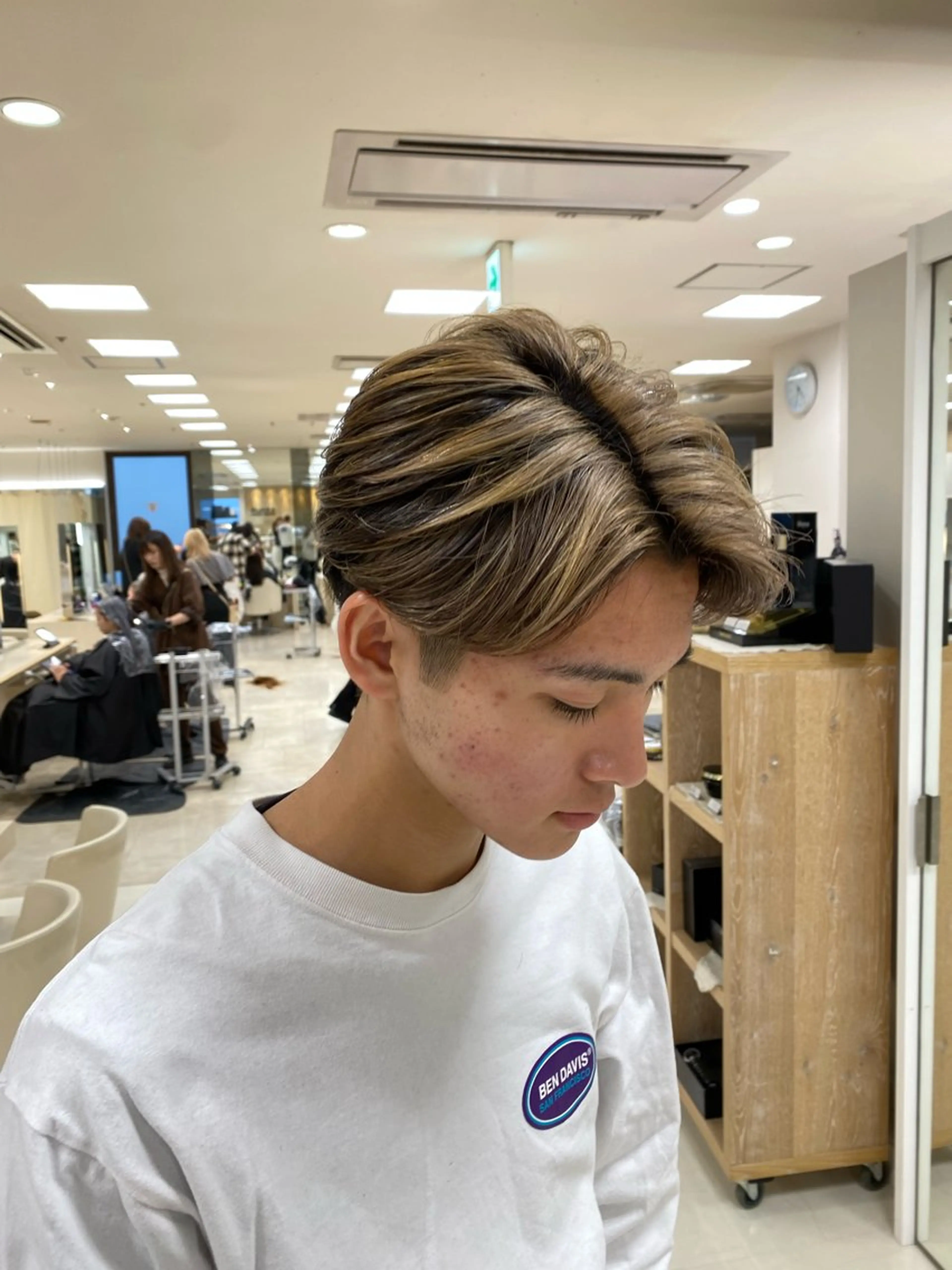 ショート カラー メンズ カット ヘアカラー トリートメント 湘南/メンズパーマ/ ハイライト/ユチカのヘアスタイル