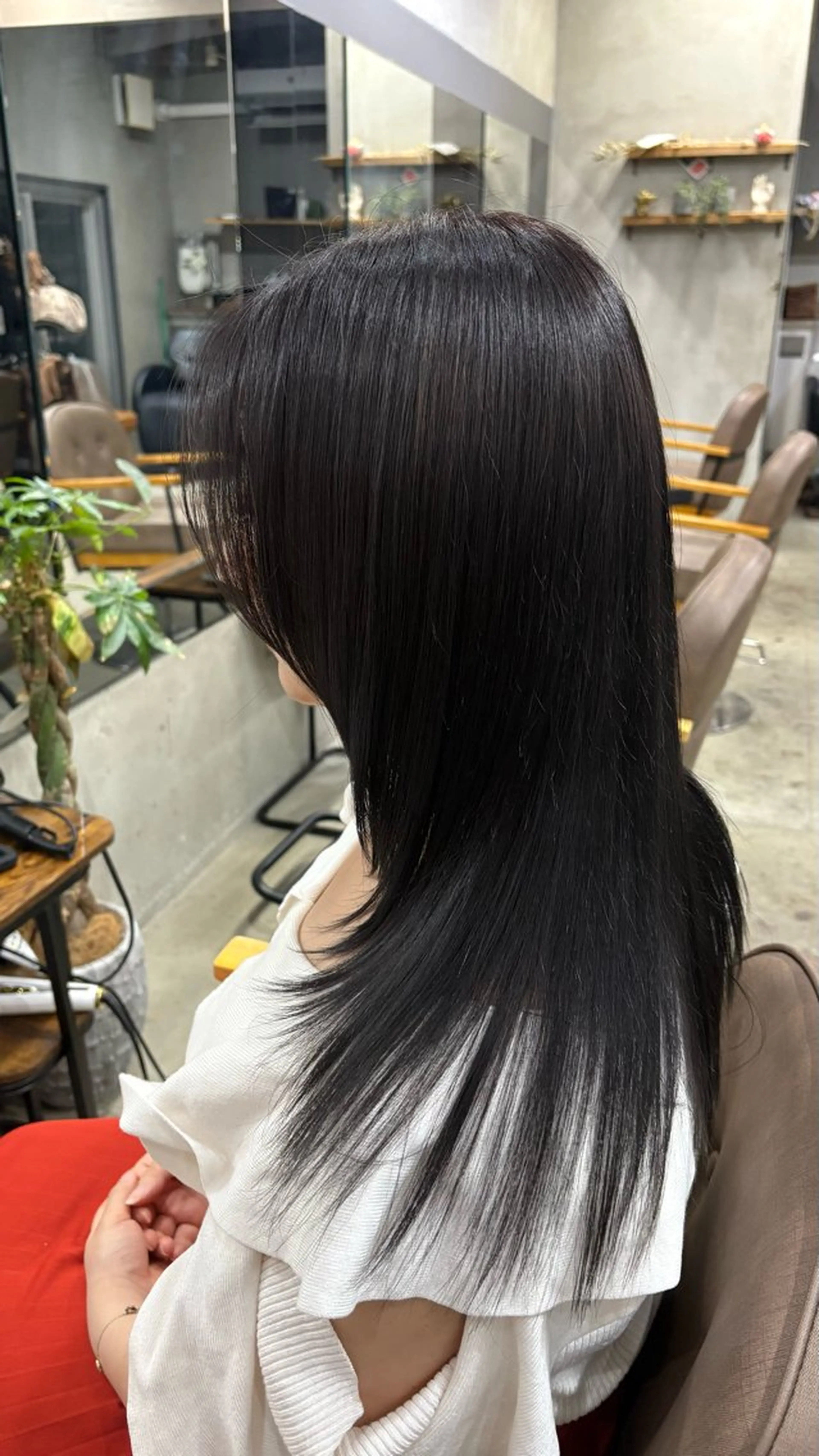 セミロング カラー ヘアカラー トリートメント 天神/ハイトーン/艶 カラー/Miharuのヘアスタイル