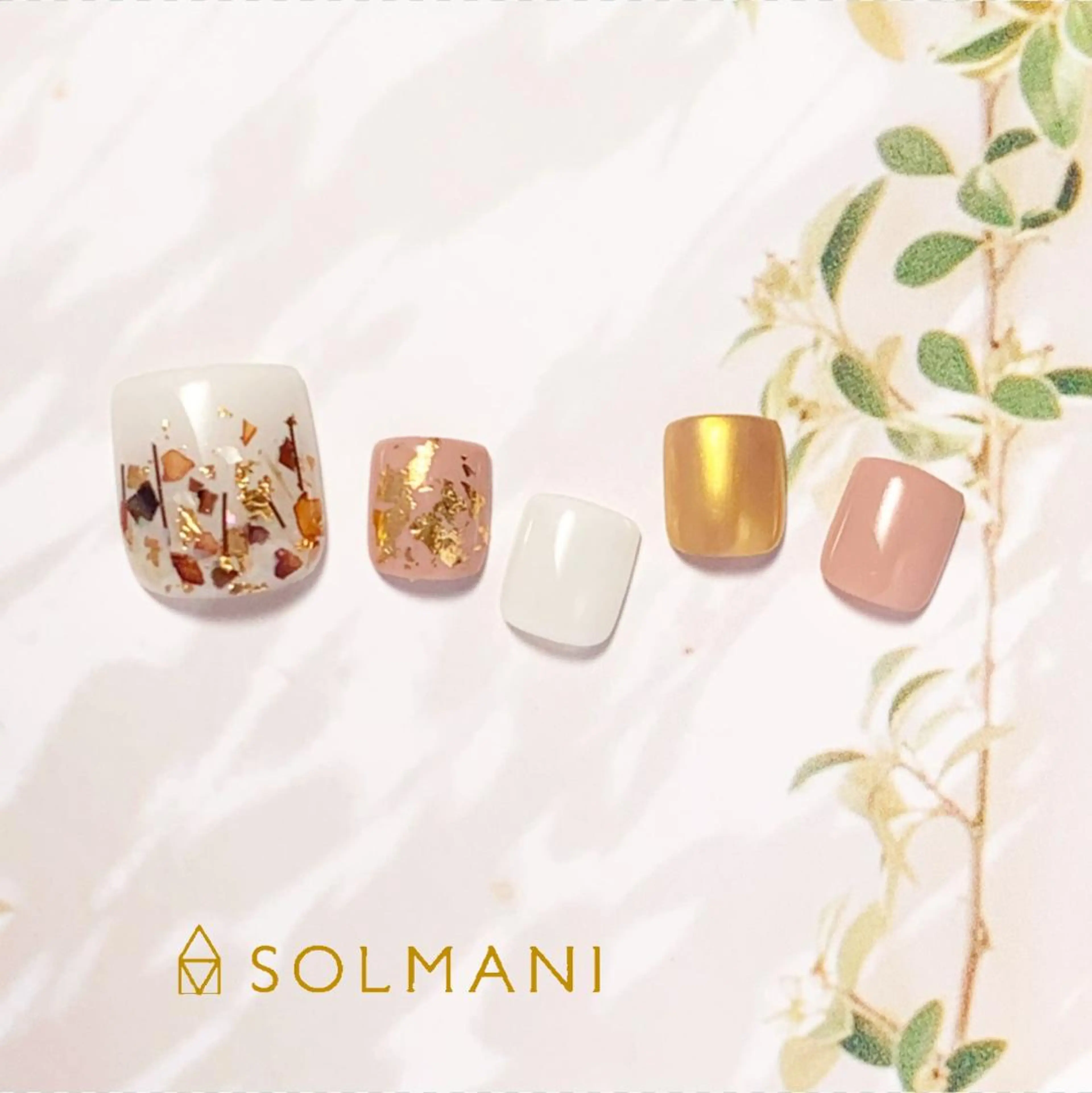 ネイル フットネイル ニュアンスネイル SOLMANI 予約担当のネイルデザイン
