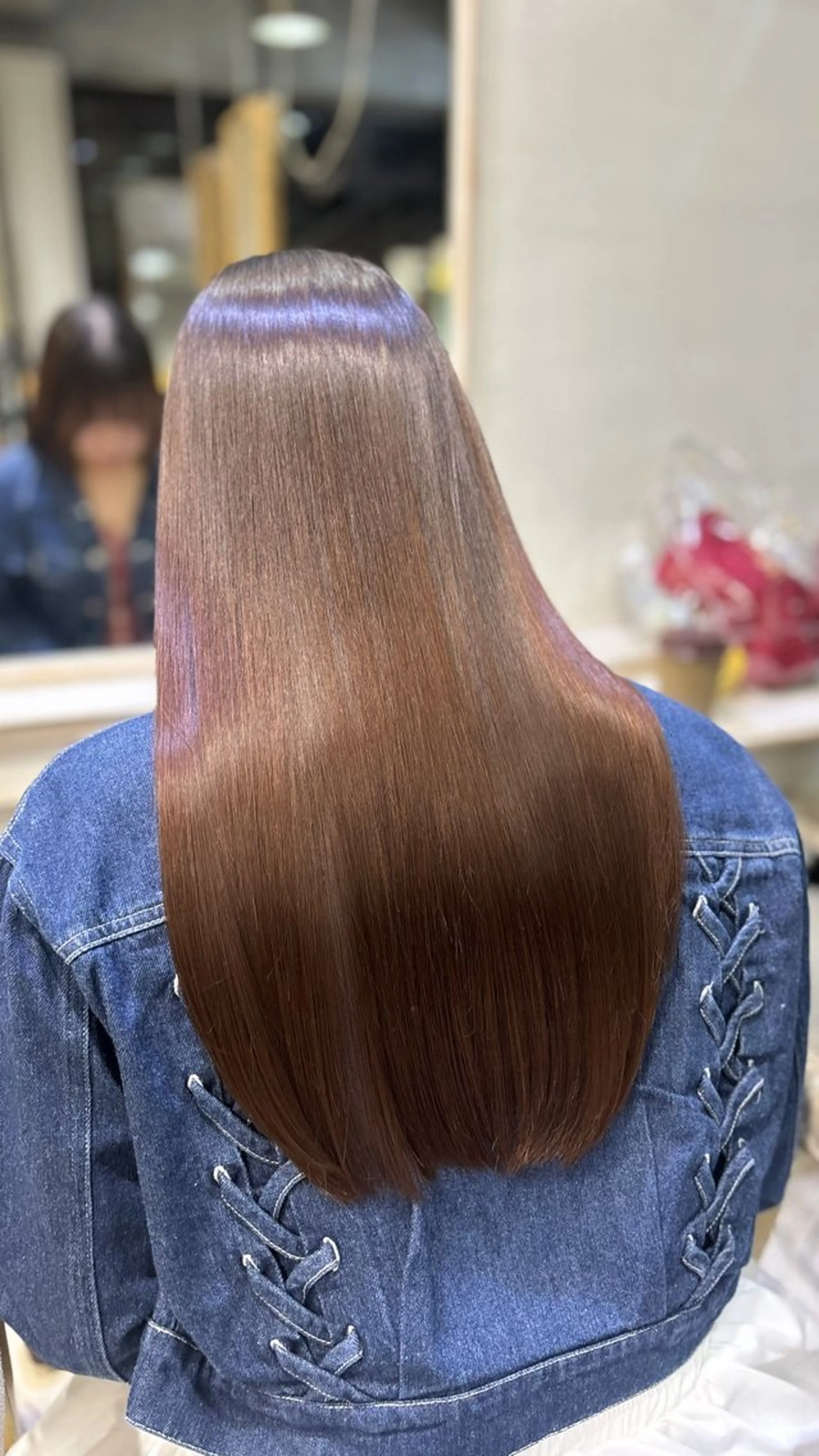 ロング ヘアカラー パーマ 縮毛矯正 トリートメント 透明感カラー💙 髪質改善✨タイガ✨のヘアスタイル