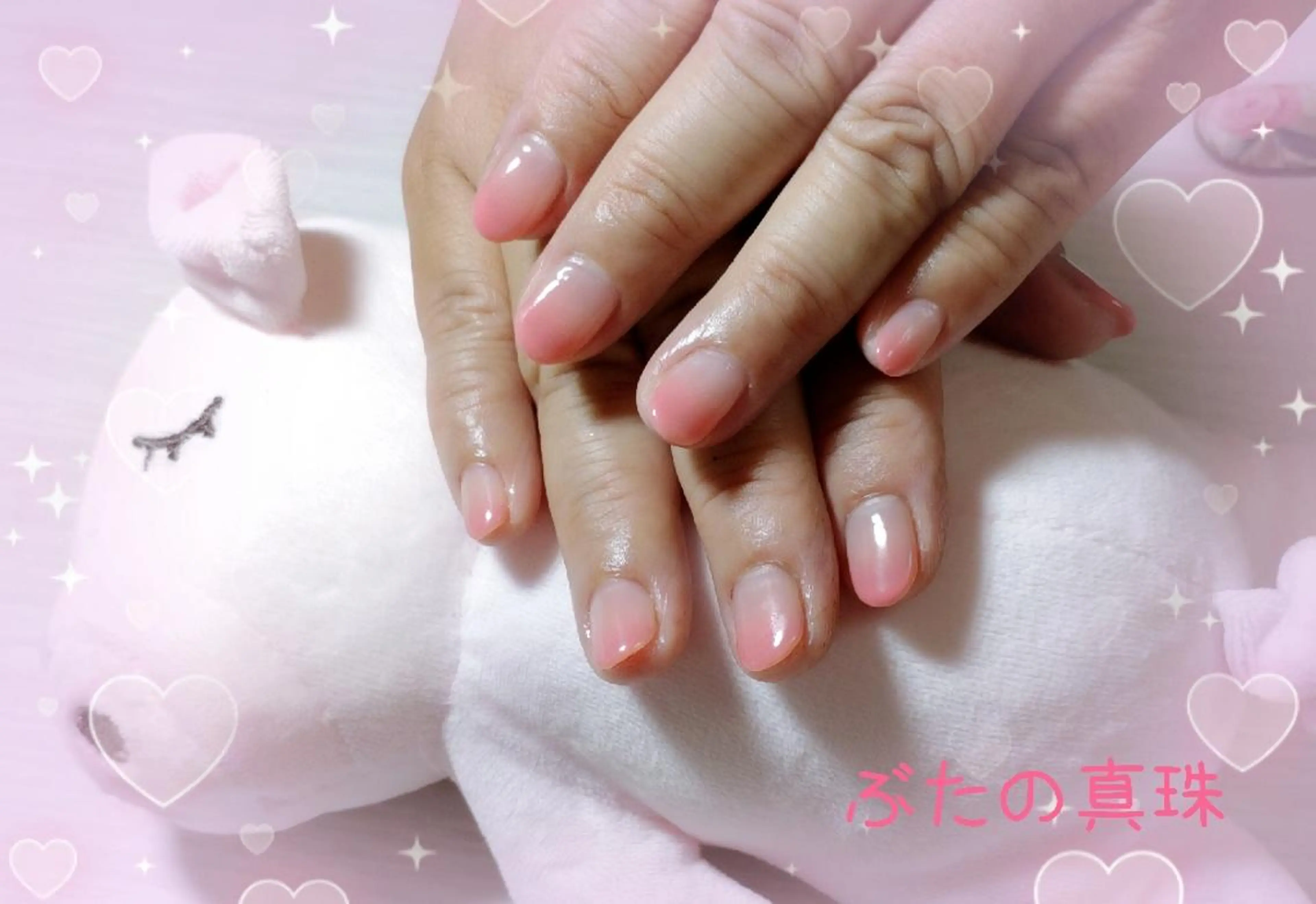 ネイル グラデーション ピンク ハンドネイル 林 珠里のネイルデザイン