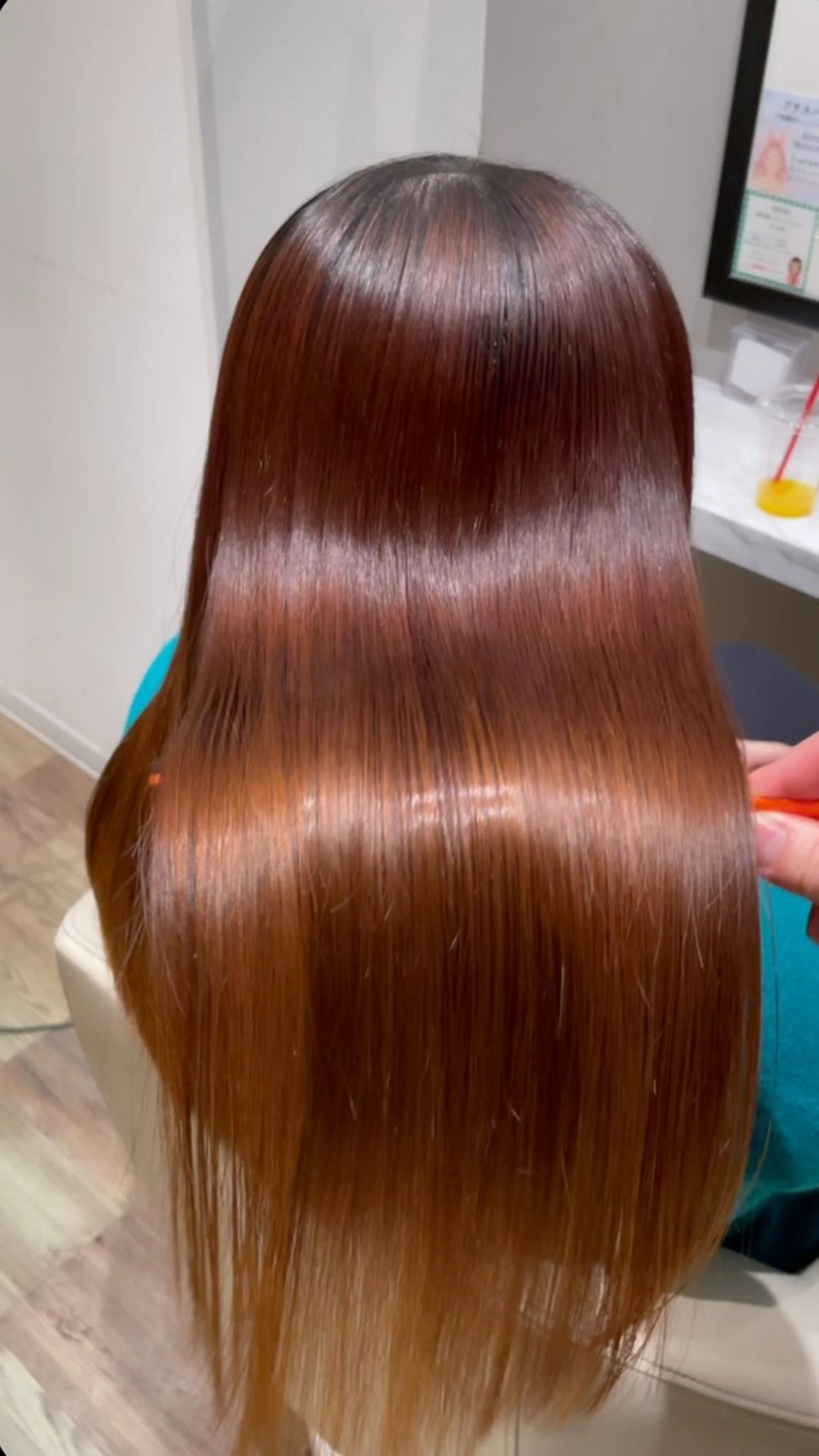 ロング パーマ トリートメント 縮毛矯正 トリートメント k-twoたき✨艶感 カラー／美髪矯正のヘアスタイル