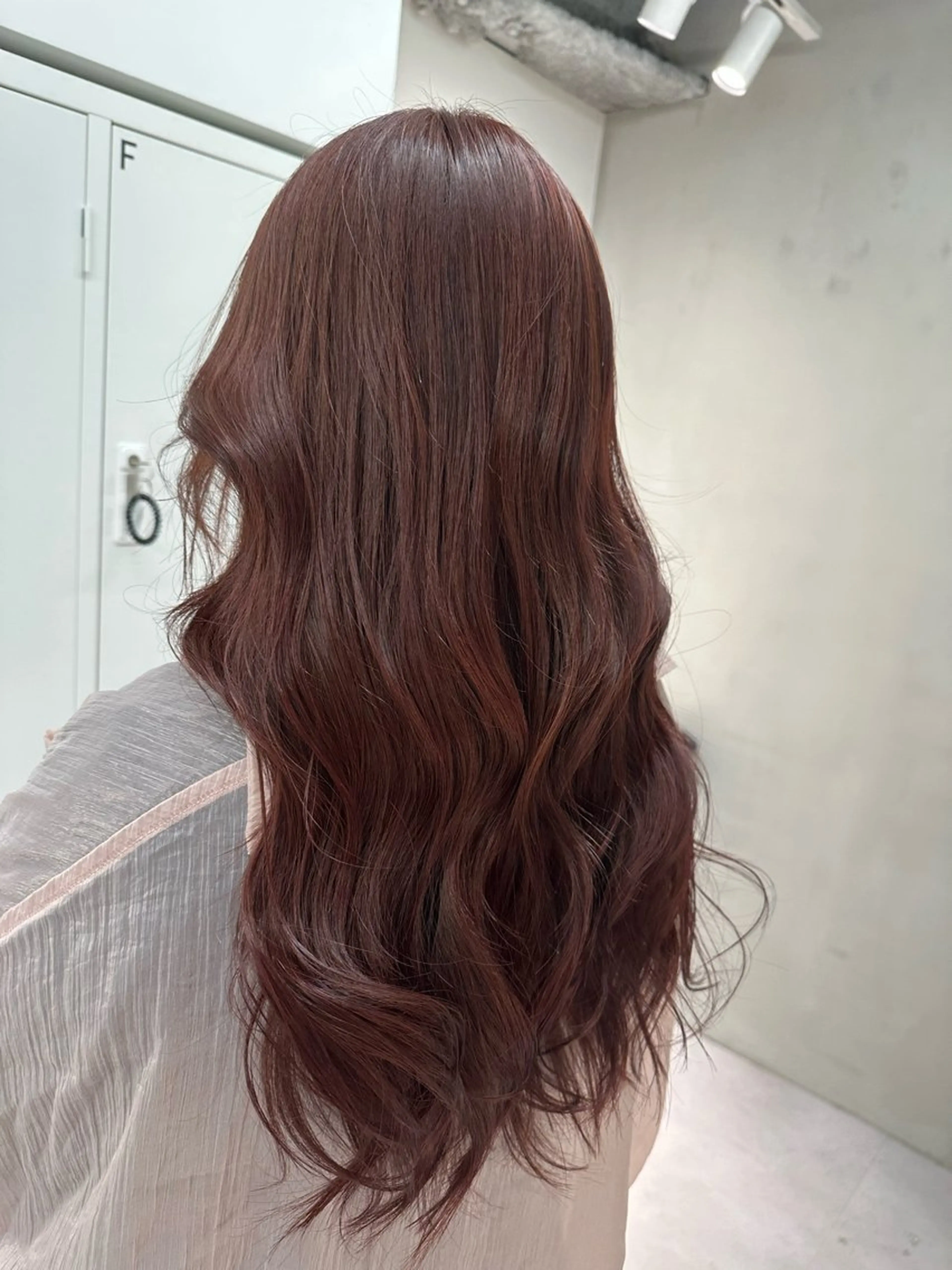 ロング レッドブラウン 🌴エクステ/メンズ パーマ/🌴のヘアスタイル