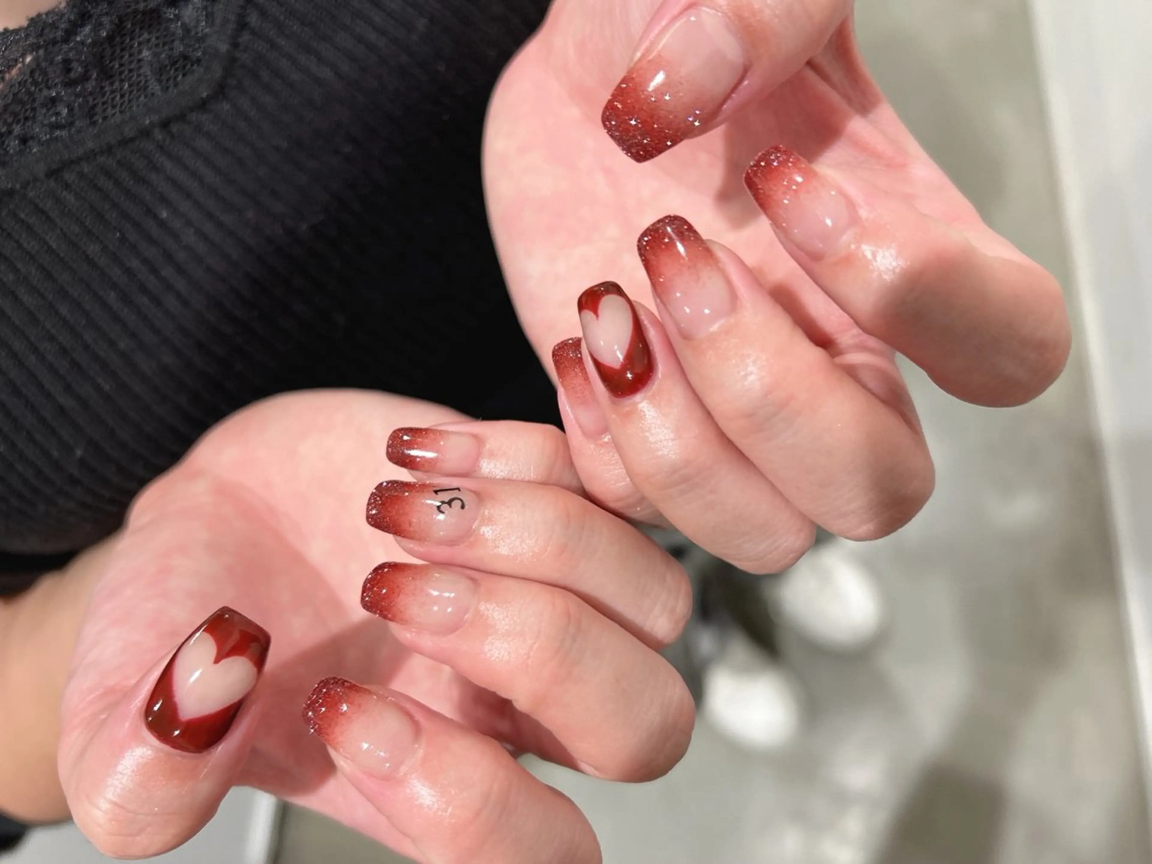 ネイル ハート ハンドネイル フットネイル tote. sumileのネイルデザイン