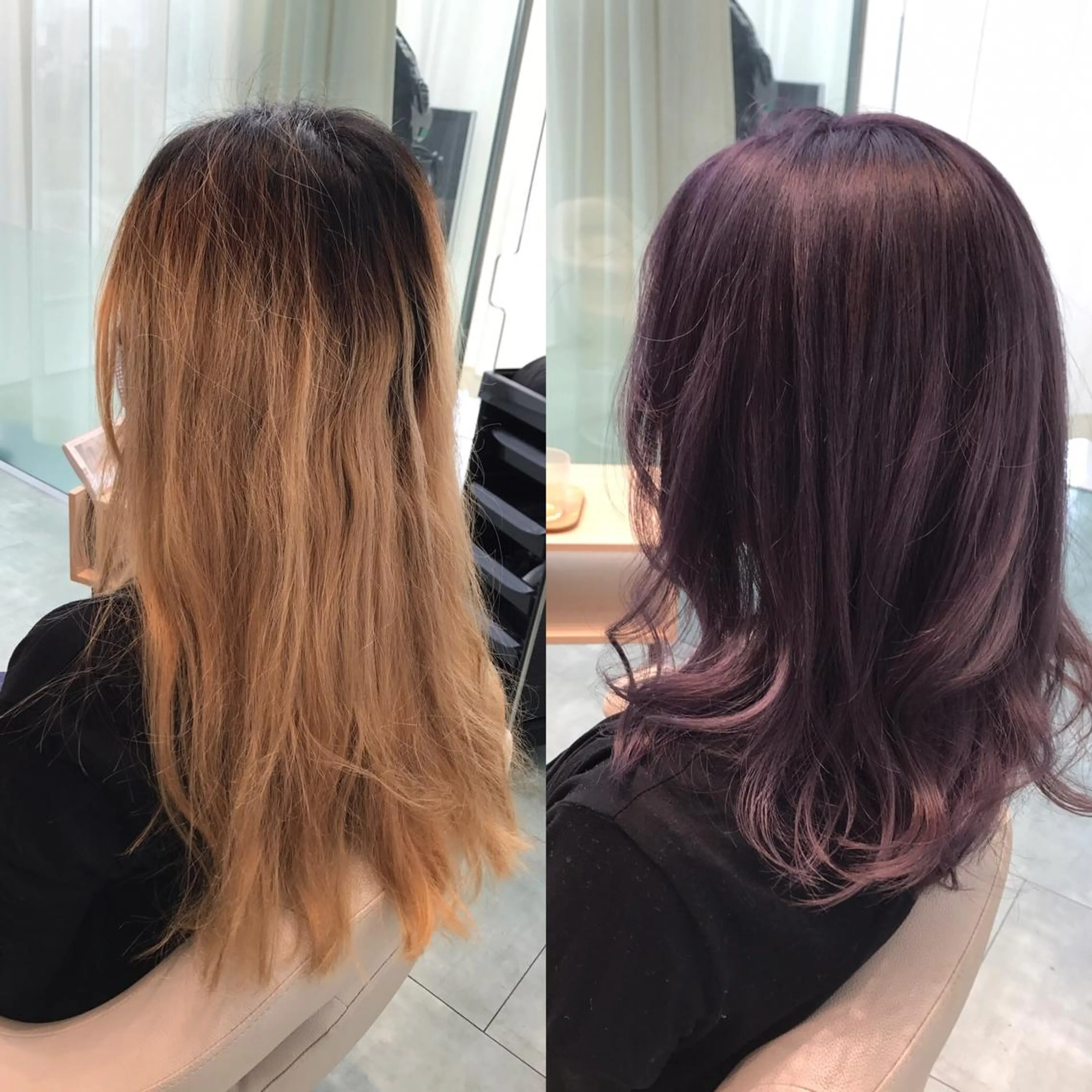 ミディアム カラー ヘアアレンジ バイオレットカラー Re:ta KANZOのヘアスタイル
