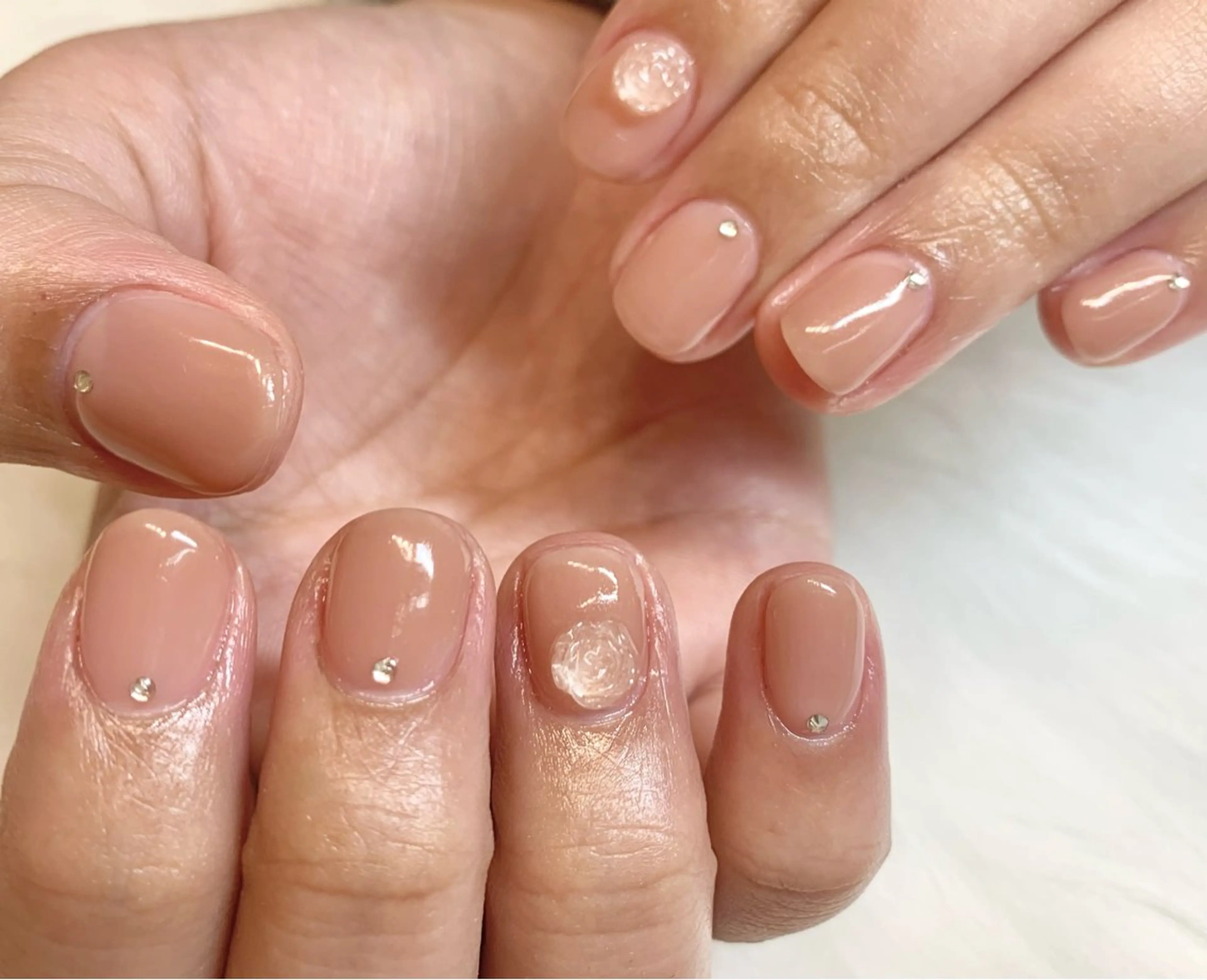 ネイル ショートネイル 春ネイル ハンドネイル nail room LUNA⋆౨ৎ˚⟡のネイルデザイン