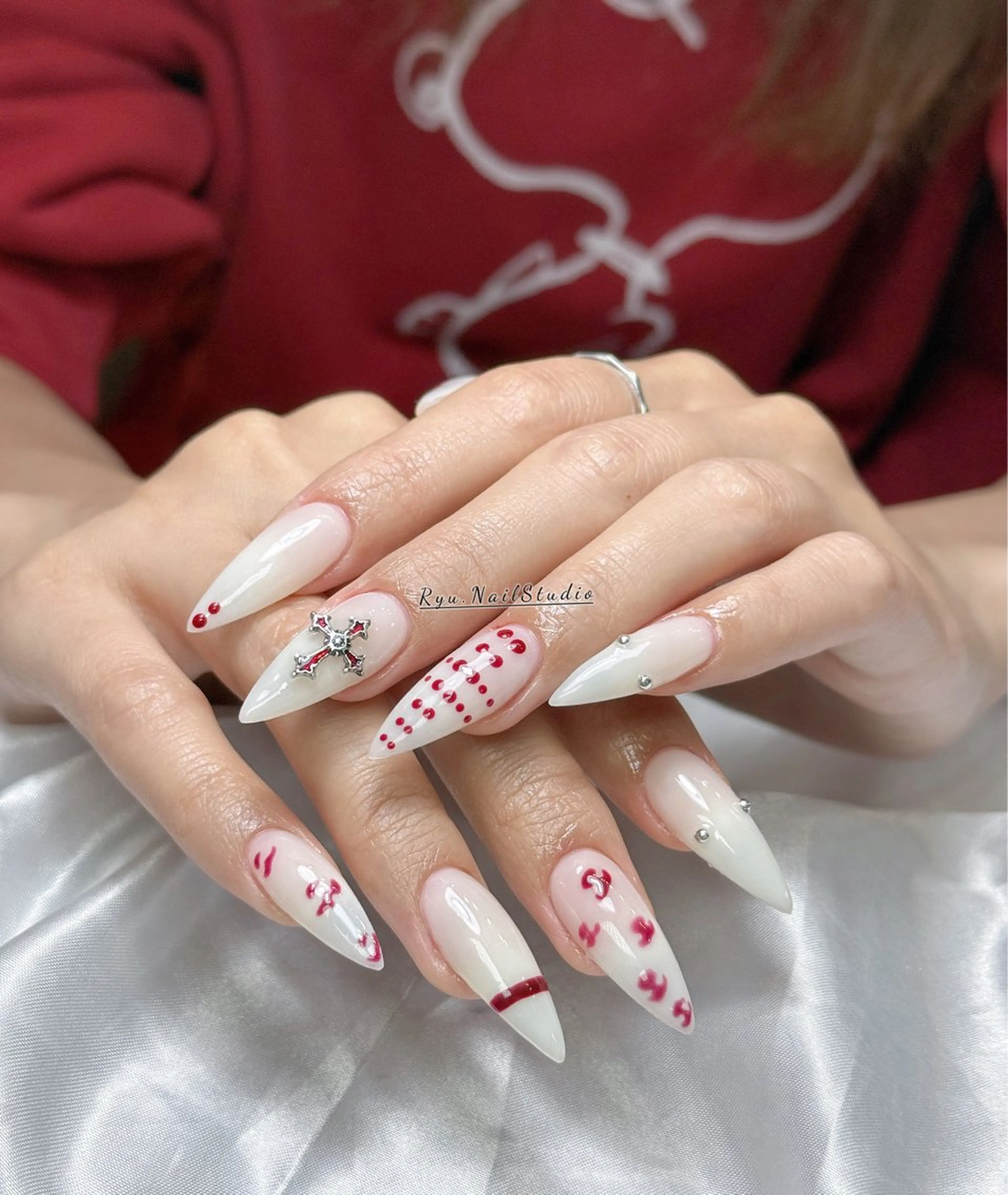 ネイル アートネイル ジェルネイル グラデーション マグネットネイル ニュアンスネイル ハンドネイル Ryu Nail Studio所属・Ryu nail studioのネイルデザイン