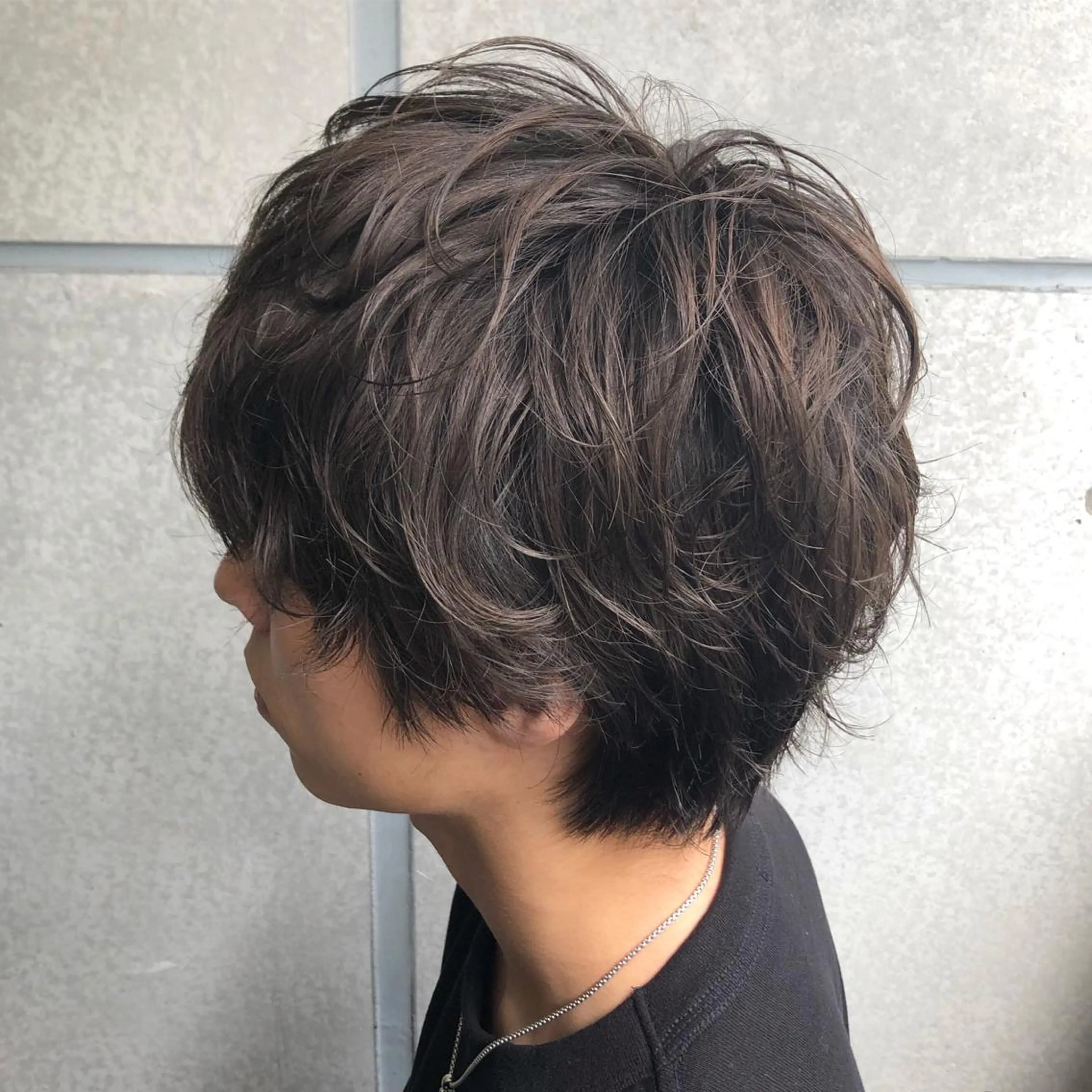 ショート カラー メンズ 🤎ベージュカラー 🐶メンズパーマのヘアスタイル