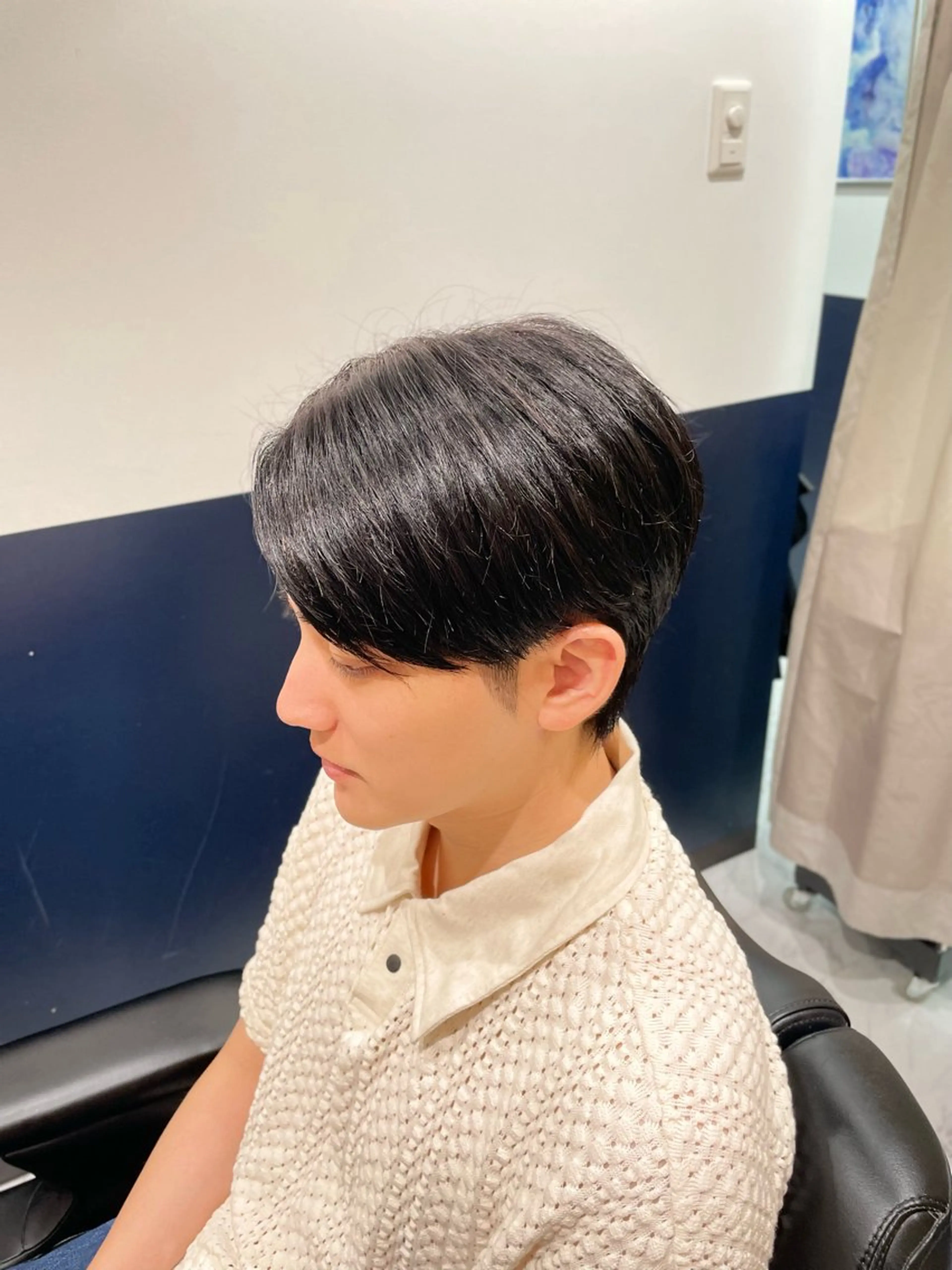 ミディアム メンズ センターパート カット 銀座メンズカット/ 銀座メンズパーマ/のヘアスタイル