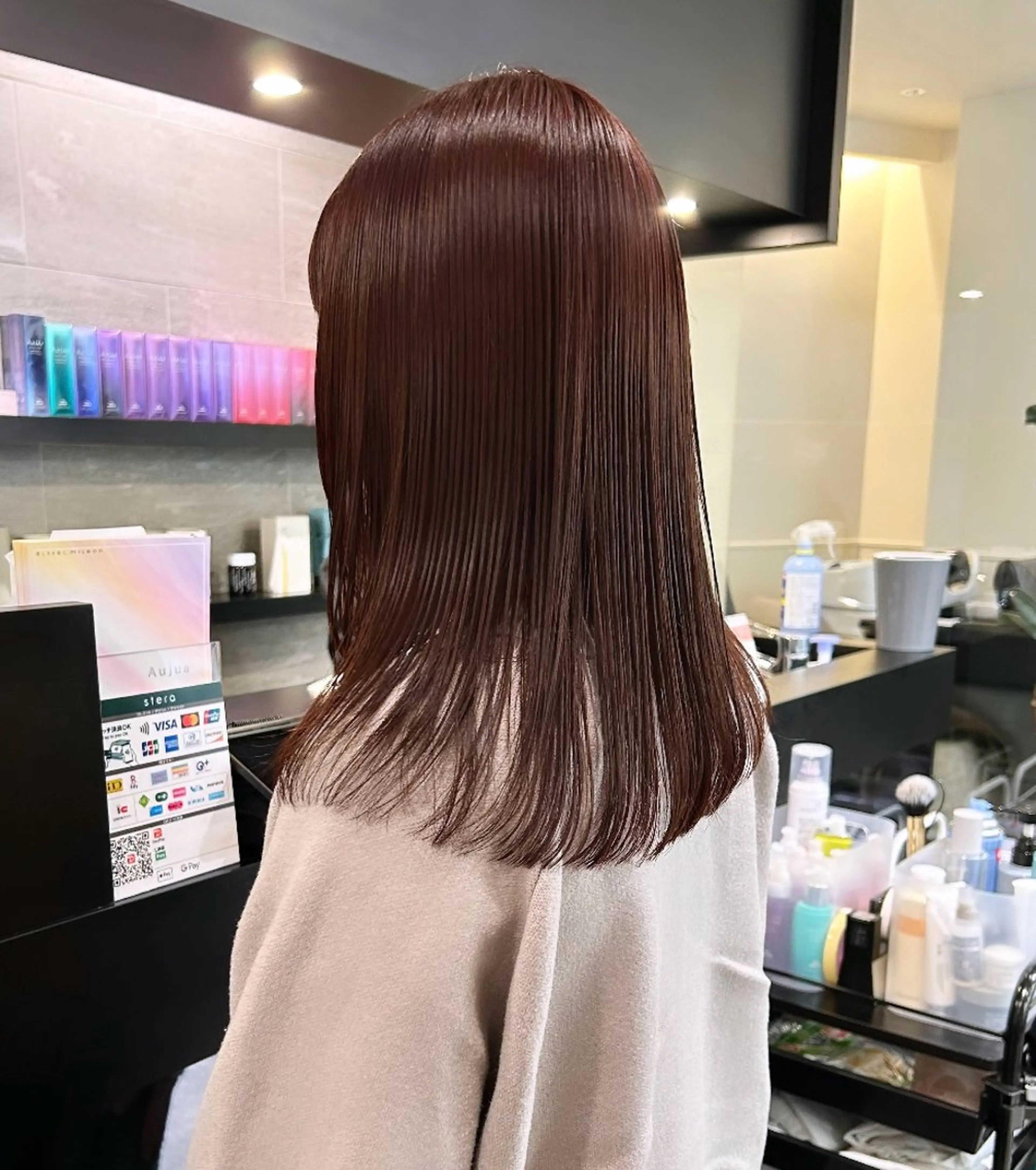 セミロング カラー ブラウンカラー 透明感カラー 🎀ヘアセット透明感 /REINA🎀のヘアスタイル