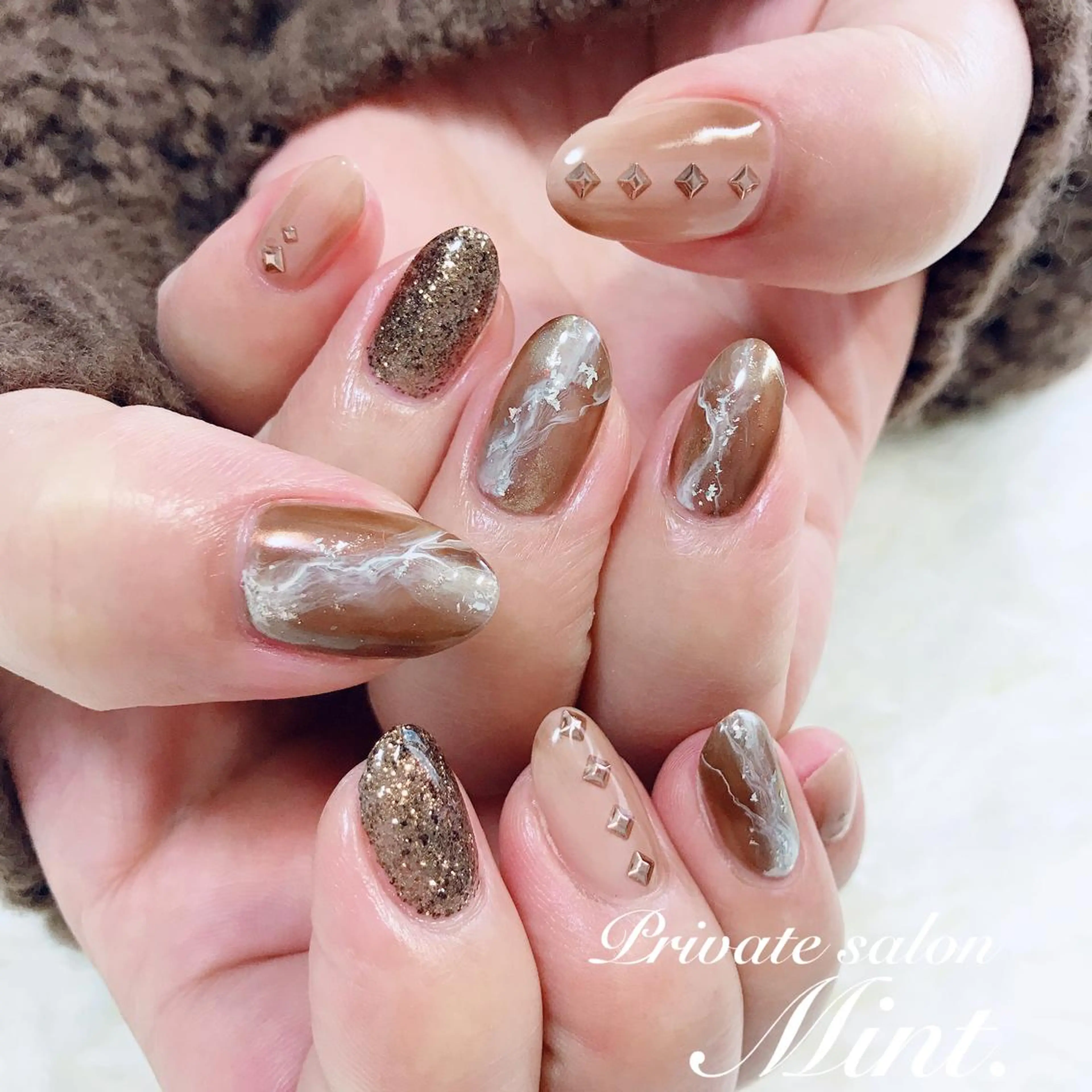 ショート ネイル ジェルネイル ハンドネイル Mint. nailのネイルデザイン