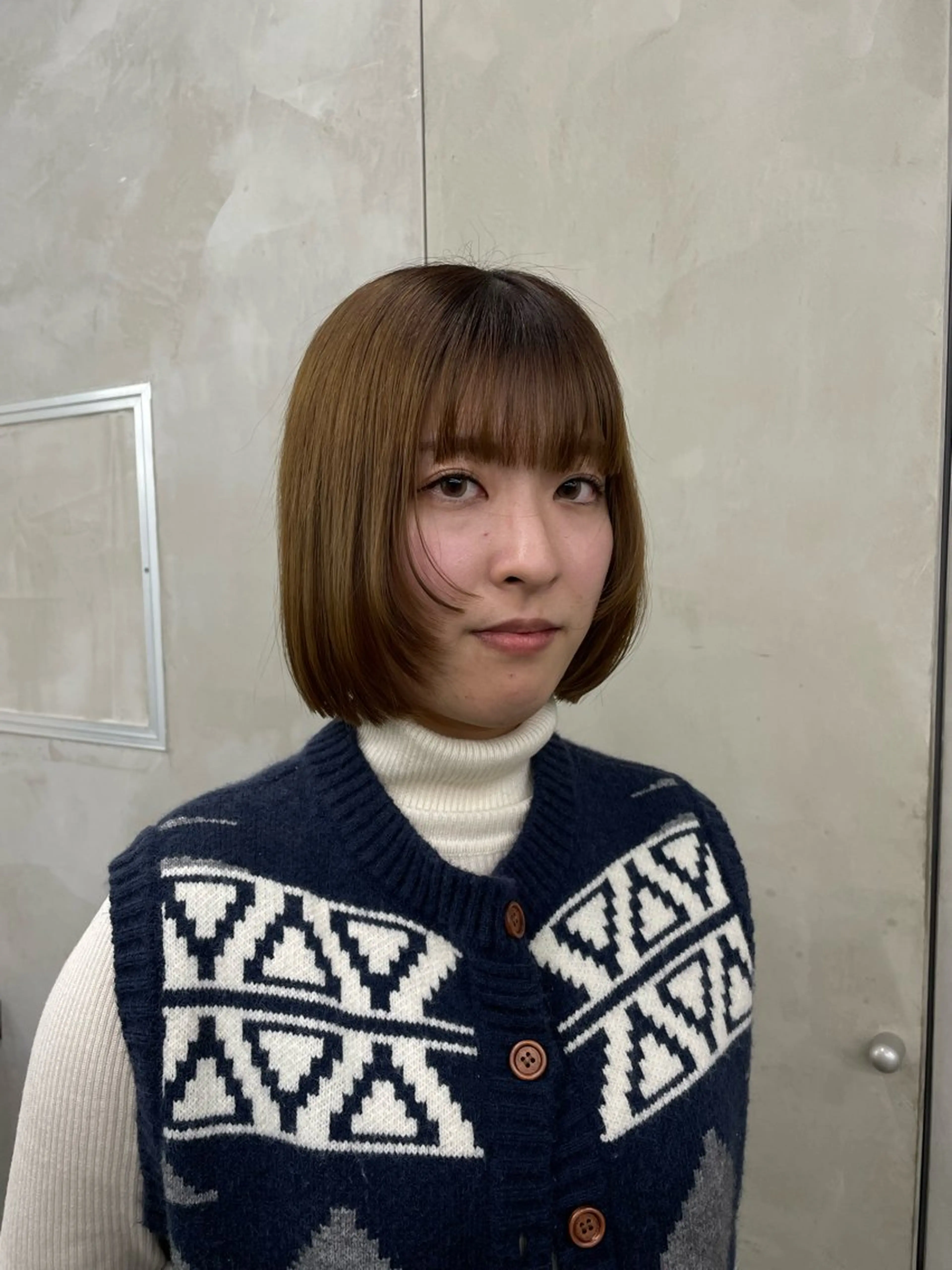 ミディアム 似合わせカット/ ハイトーン/aoiのヘアスタイル