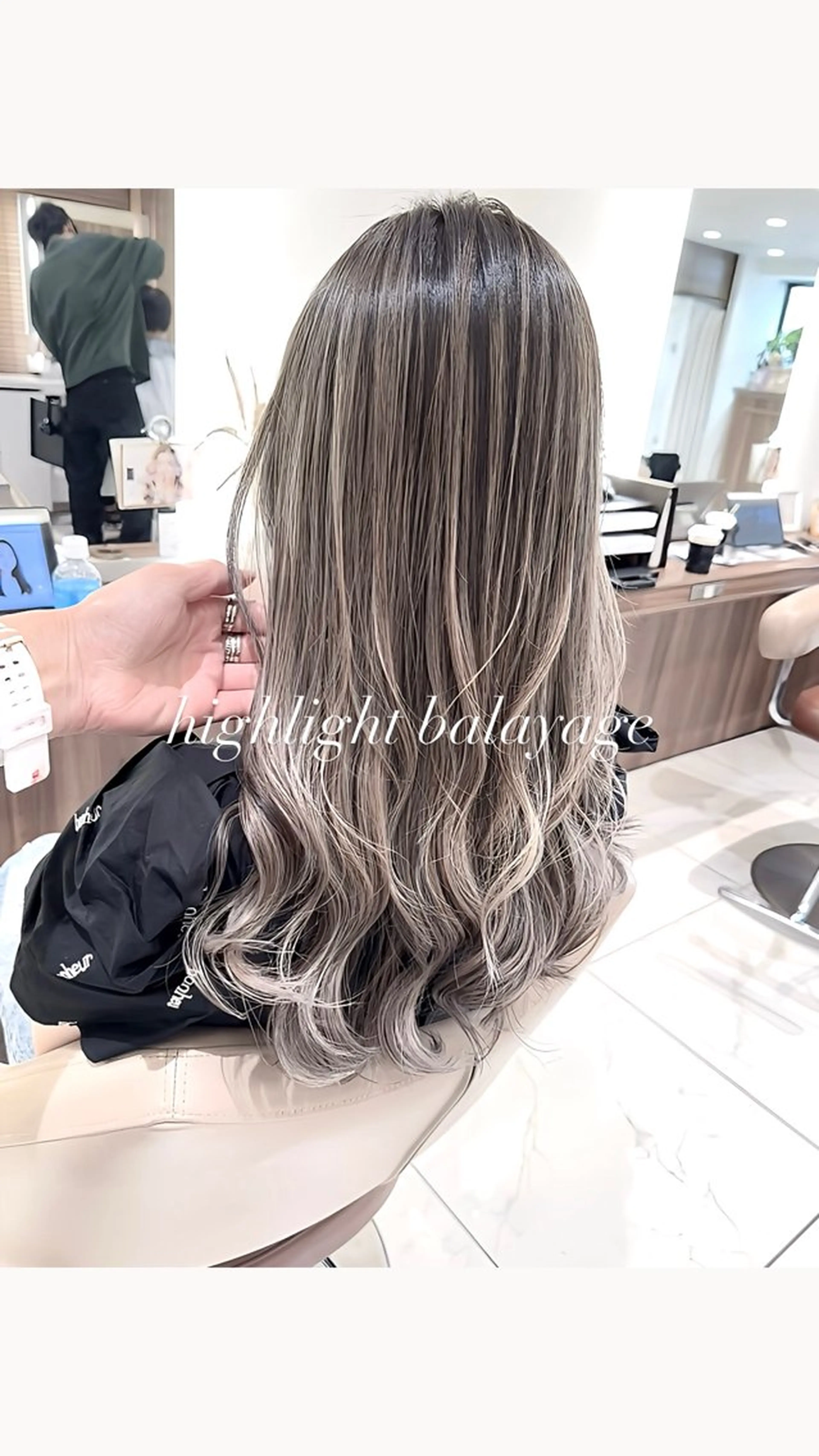 ロング カラー バレイヤージュ ブリーチ グラデーションカラー ハイライトカラー ハイライト ヘアカラー トリートメント 大宮/バレイヤージュ /澤田隆誠のヘアスタイル