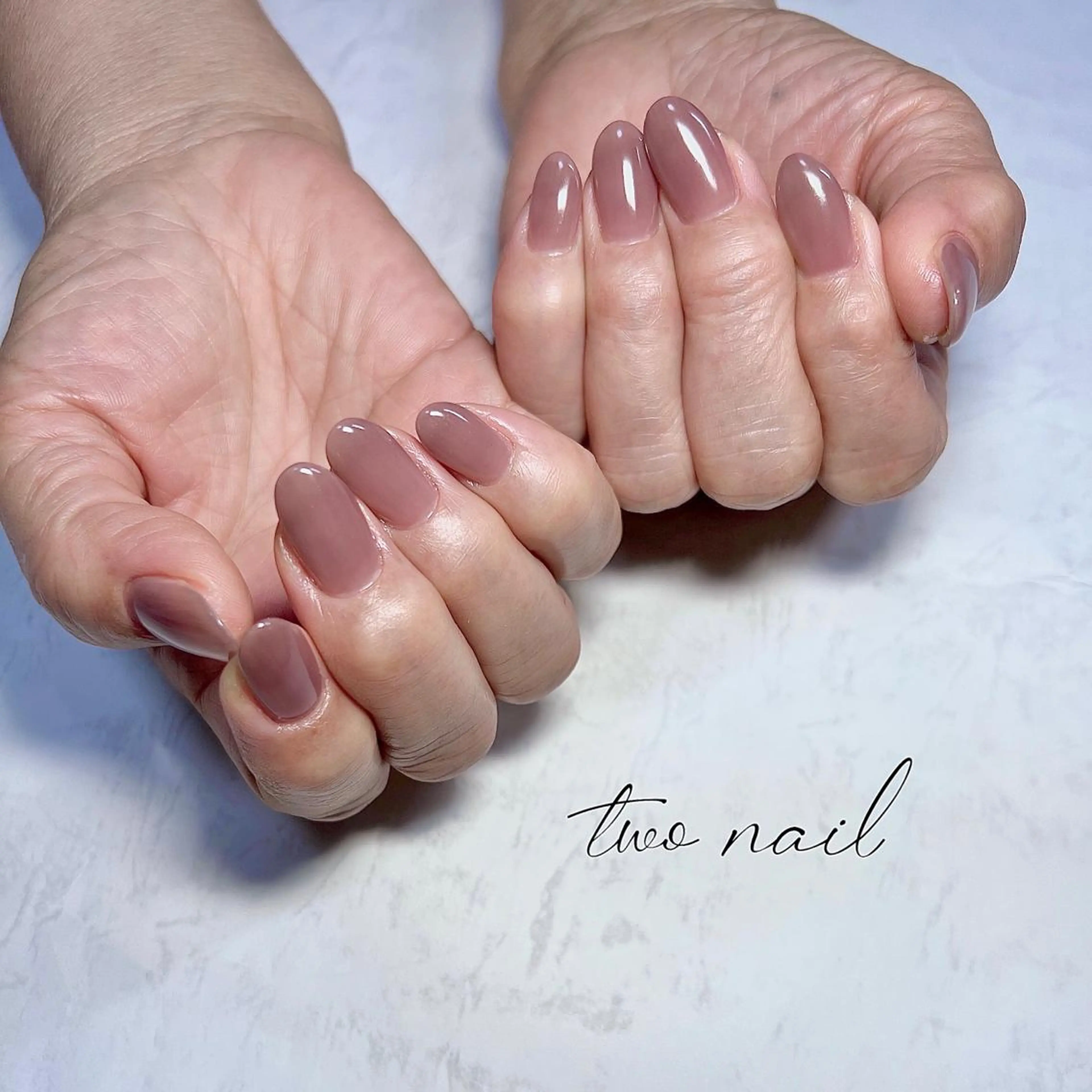 ネイル アートネイル ブラウン フットネイル ハート ニュアンスネイル ハンドネイル two nailのネイルデザイン