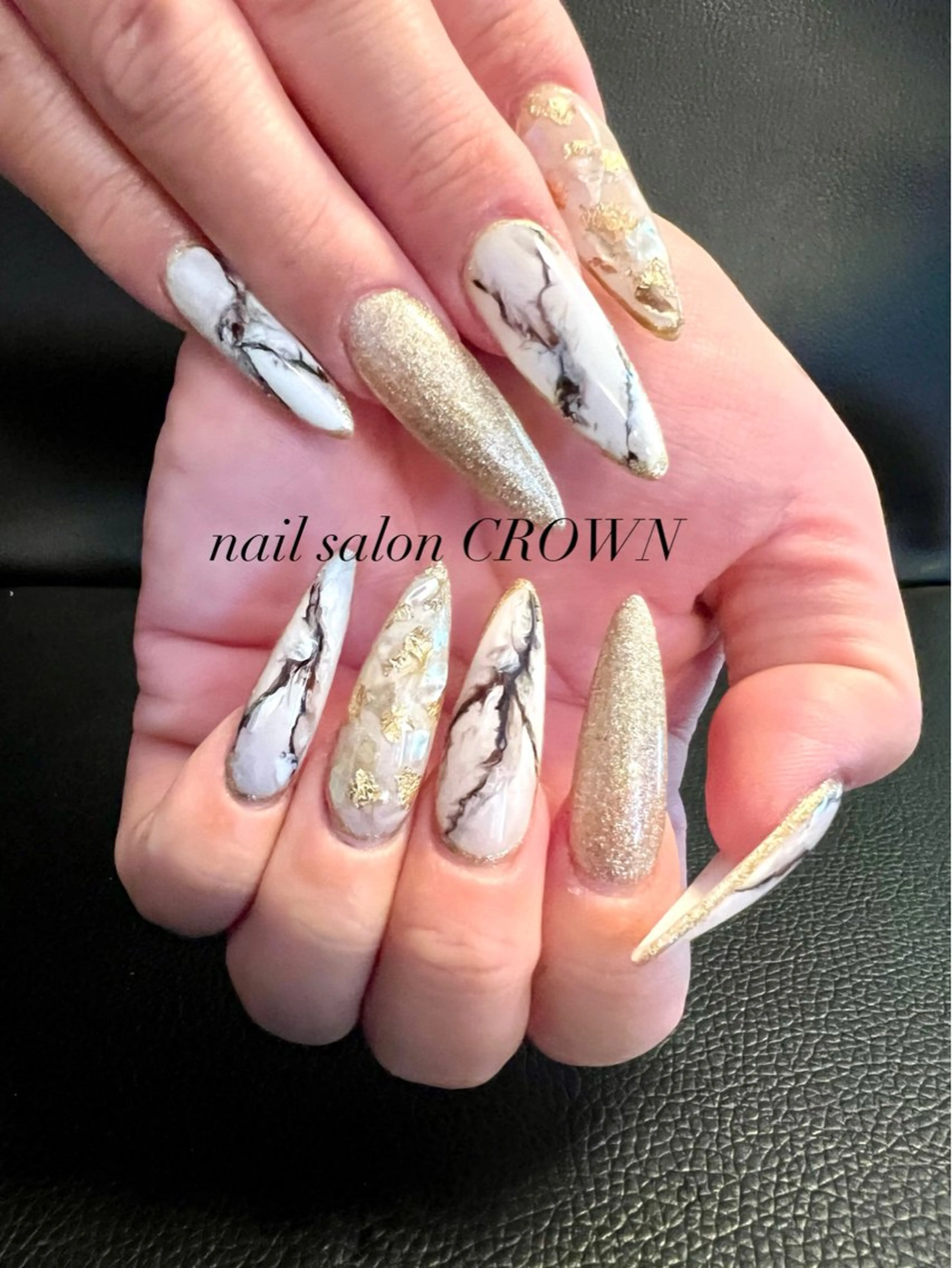 ネイル 大理石ネイル(マーブル) nail salon CROWNのネイルデザイン