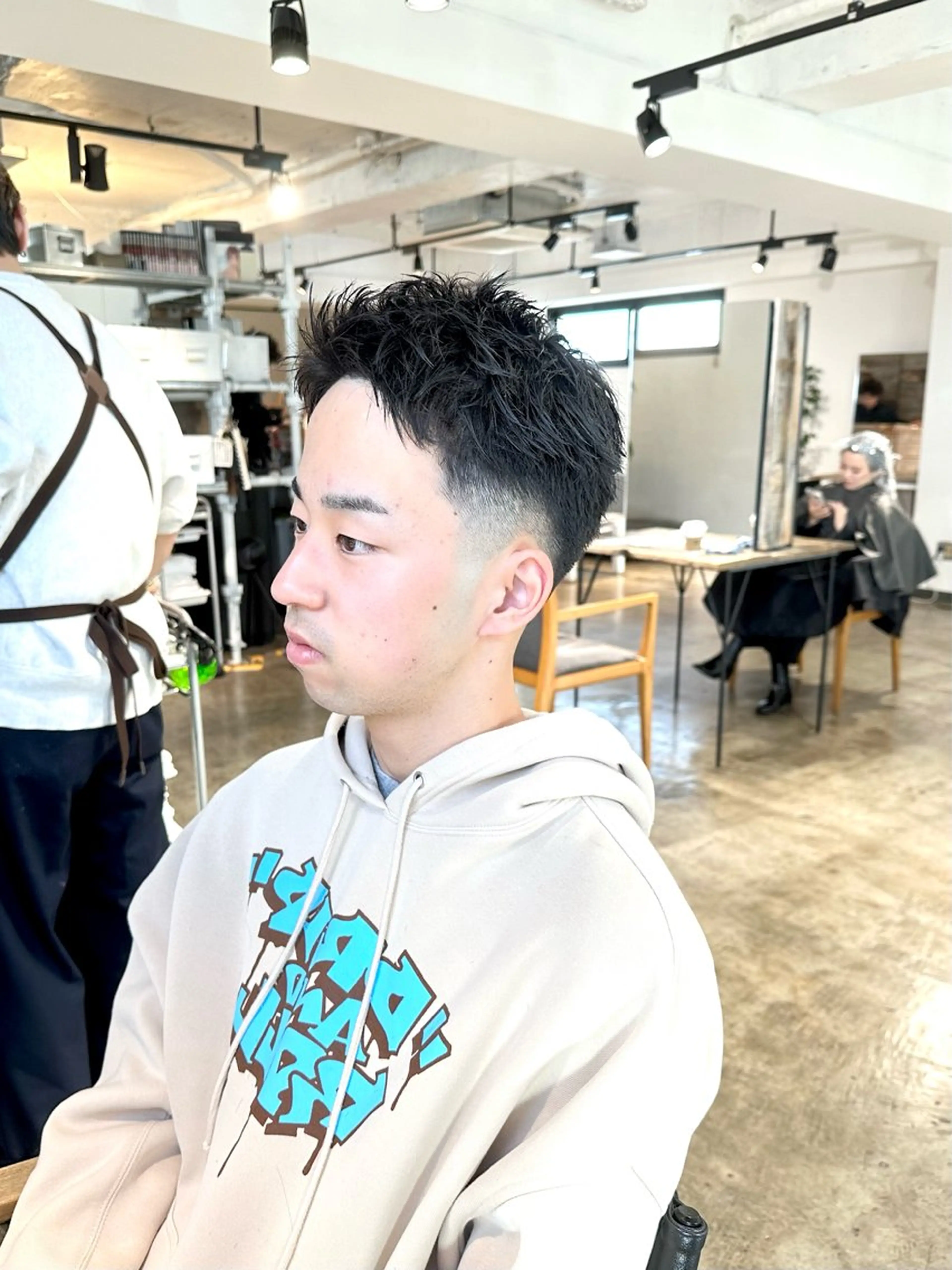 メンズ フェードカット メンズパーマ スパイキーショート カット 骨格補正施術/メンズ 専門美容師/YUYAのヘアスタイル