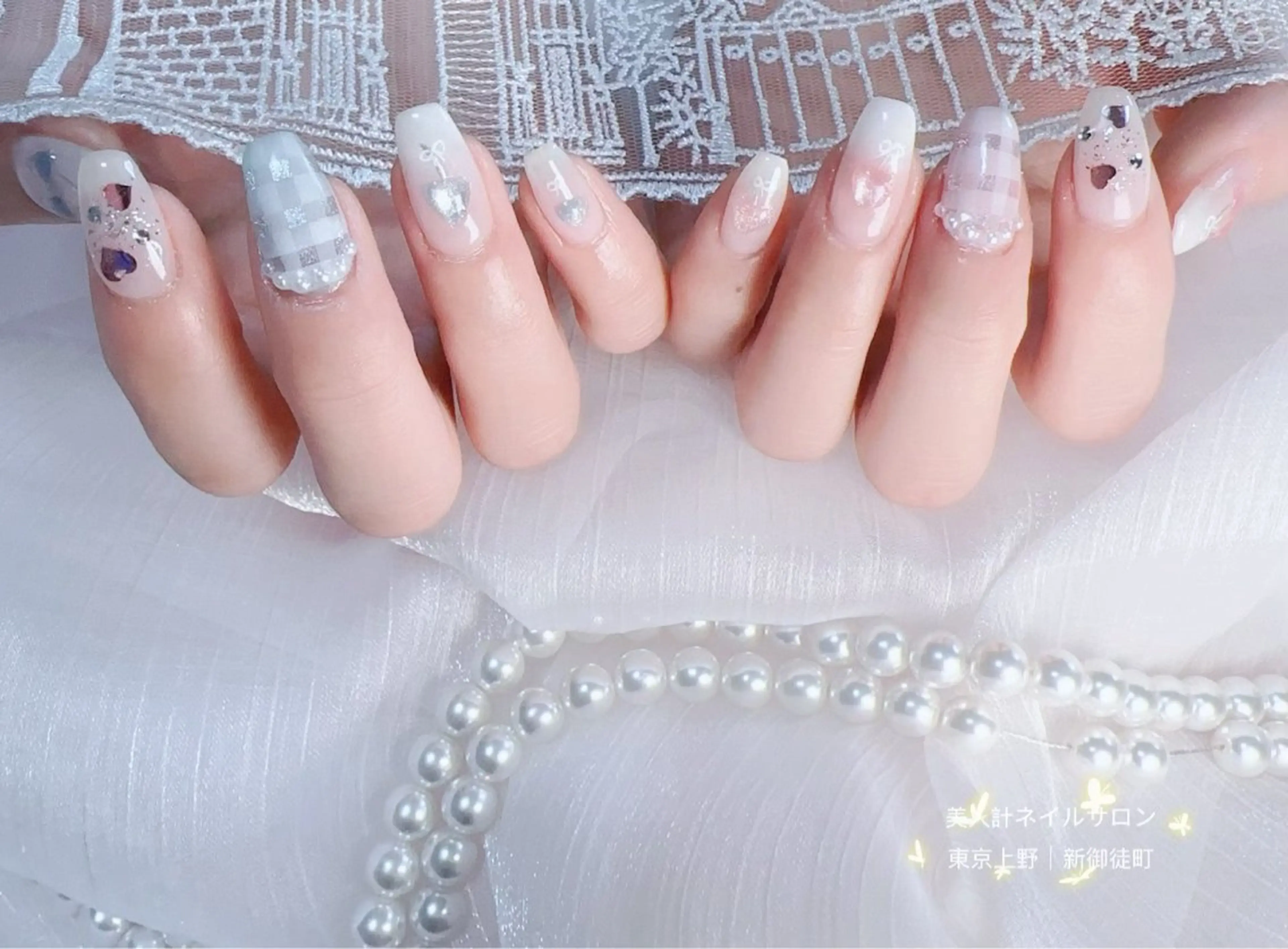 ネイル アートネイル ハート ハンドネイル 美人計ネイルサロン所属・中山 美月のネイルデザイン