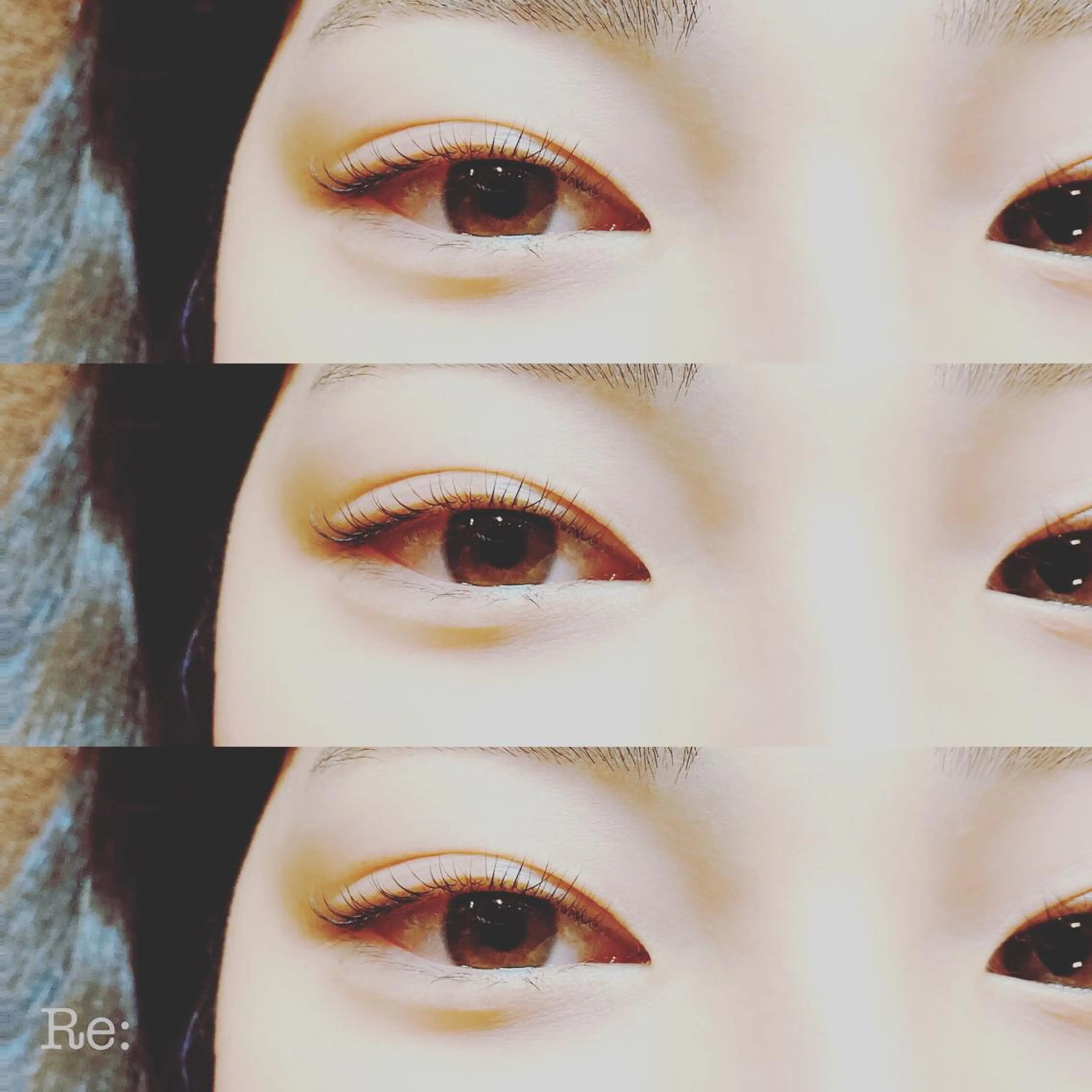 マツエク・マツパ 目尻長め ナチュラル 一重×まつ毛パーマ マツパ Lash Re：のマツエク・マツパデザイン