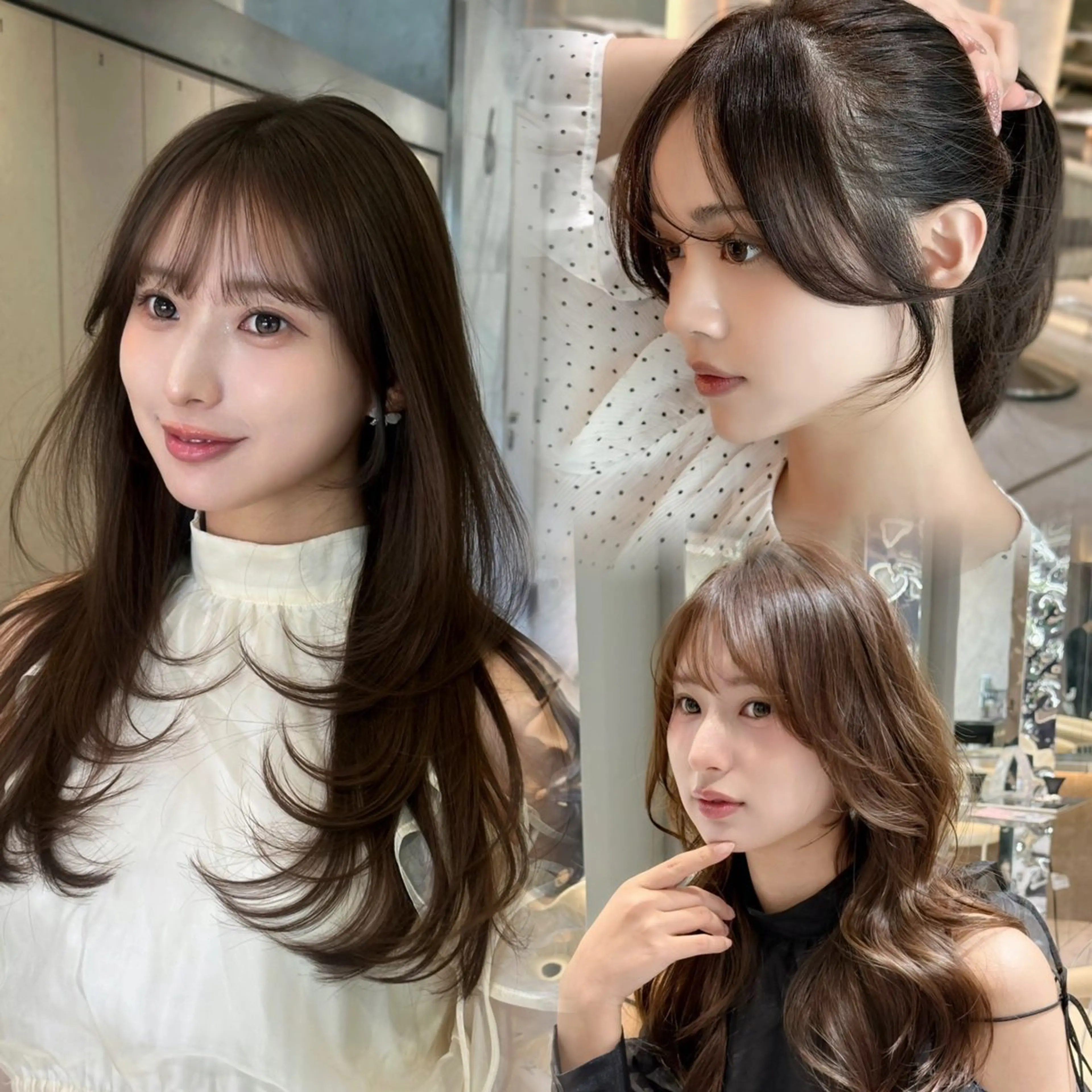 セミロング カラー ヘアアレンジ カット ヘアカラー トリートメント 🫧ボブ／縮毛矯正／ 韓国／ゆーな🫧‪のヘアスタイル