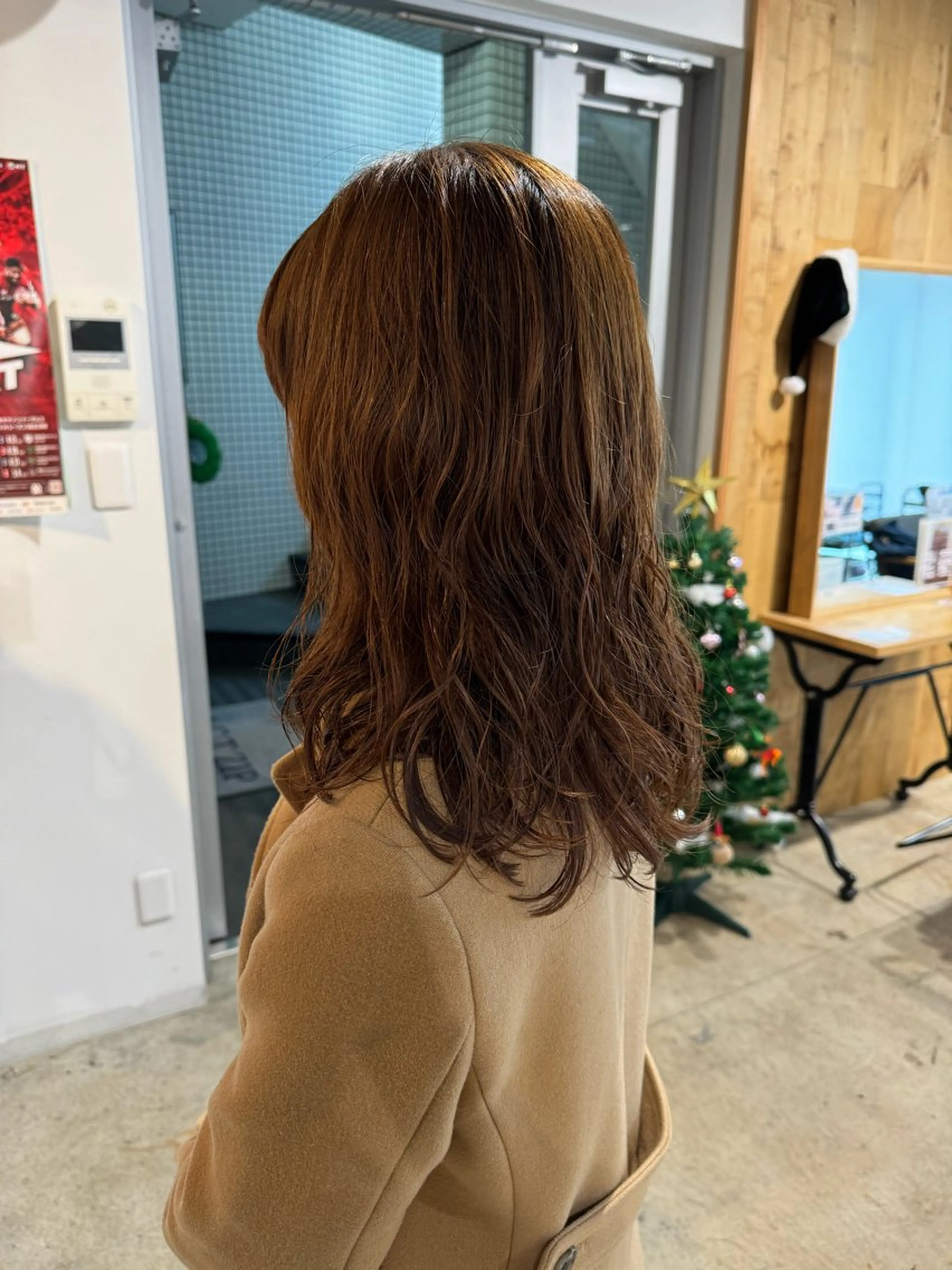 セミロング パーマ セミロングパーマ デジタルパーマ カット パーマ レイヤー/髪質改善 渡邉【日吉美容室】のヘアスタイル