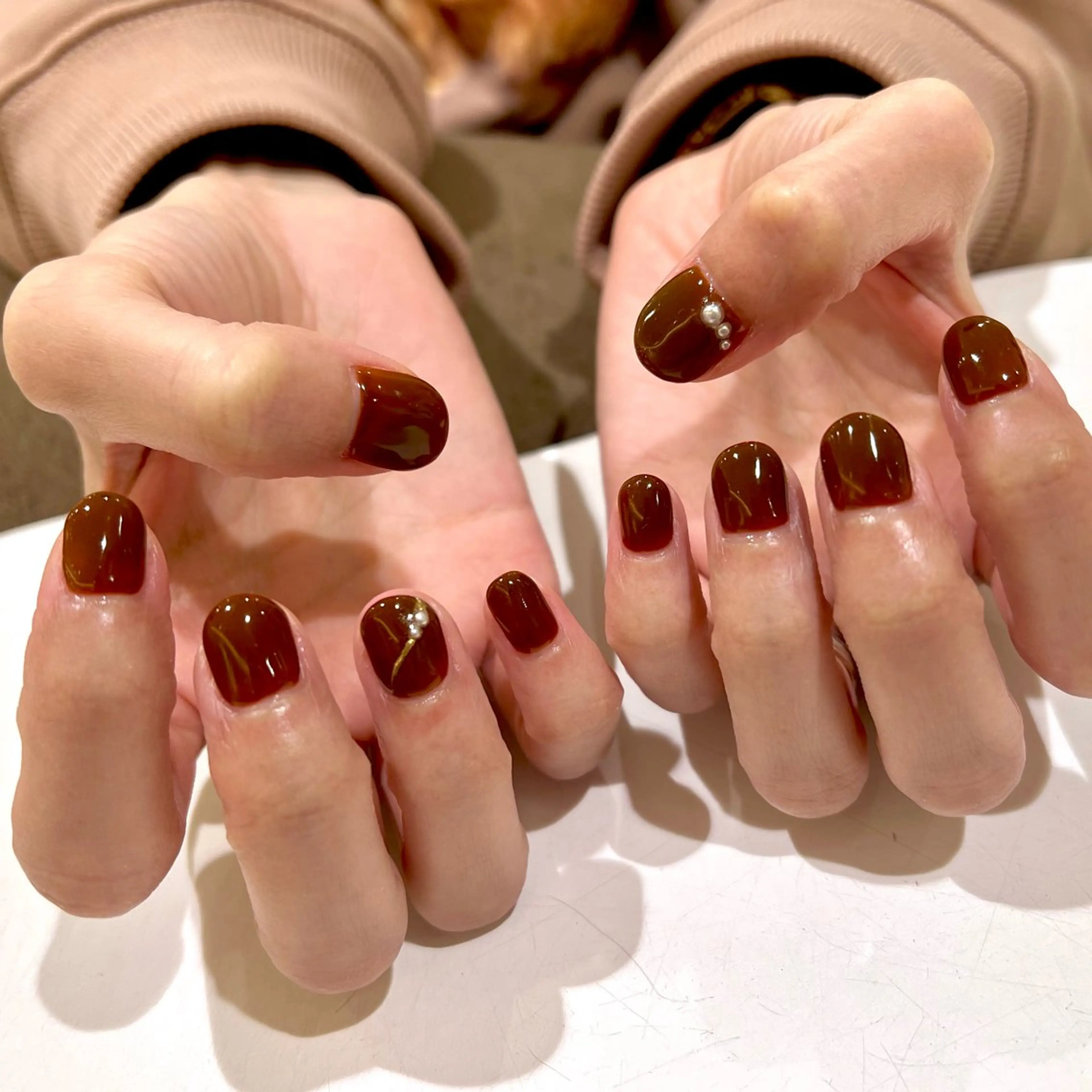 ネイル アートネイル ワンカラーネイル 田中 夏海のネイルデザイン